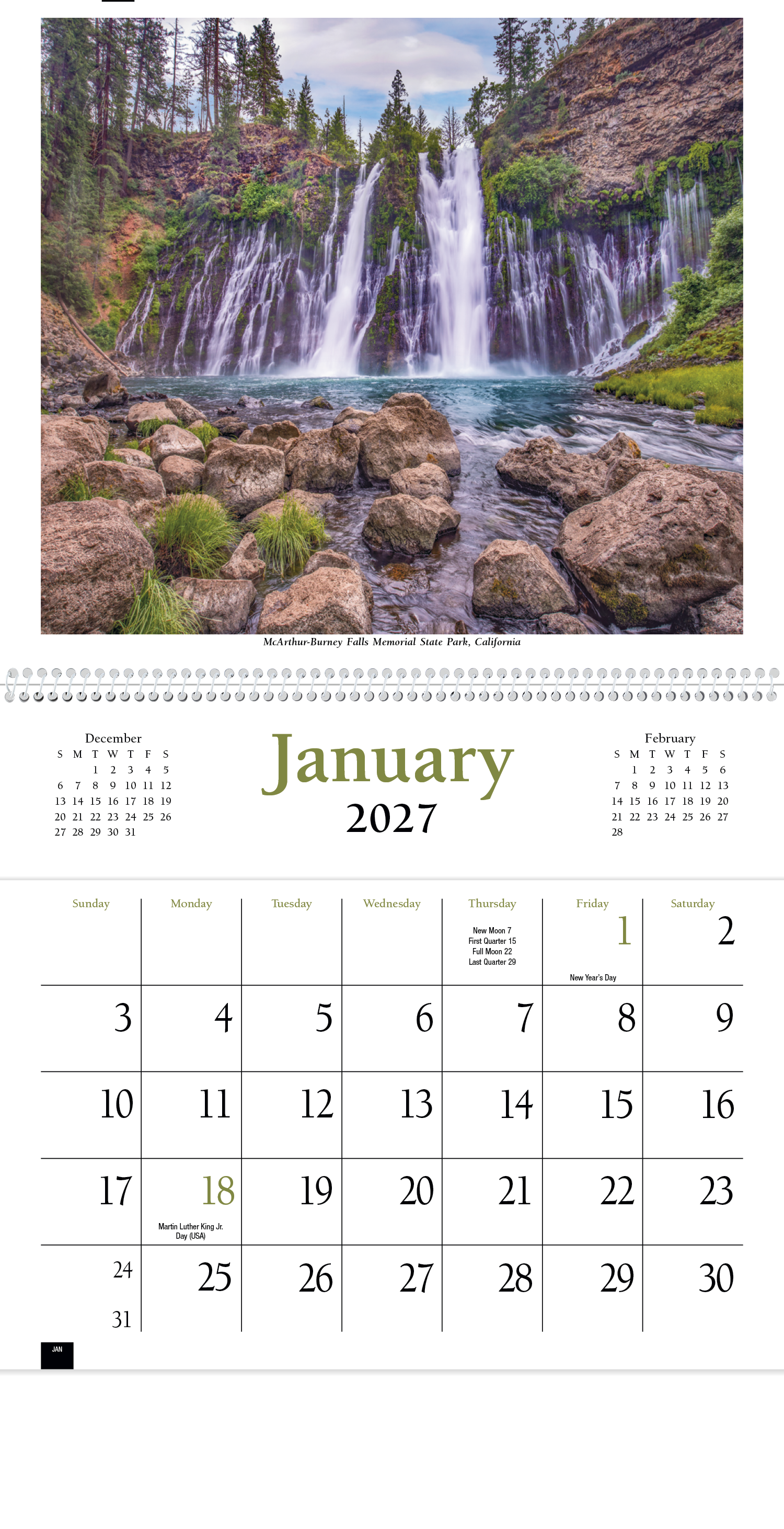 HotLine® Products Scenic America® Pocket Calendar 27