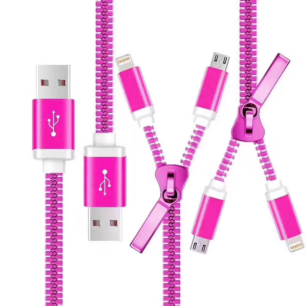 Superior 2 In 1 Zipper Charging Cables/Cord 3