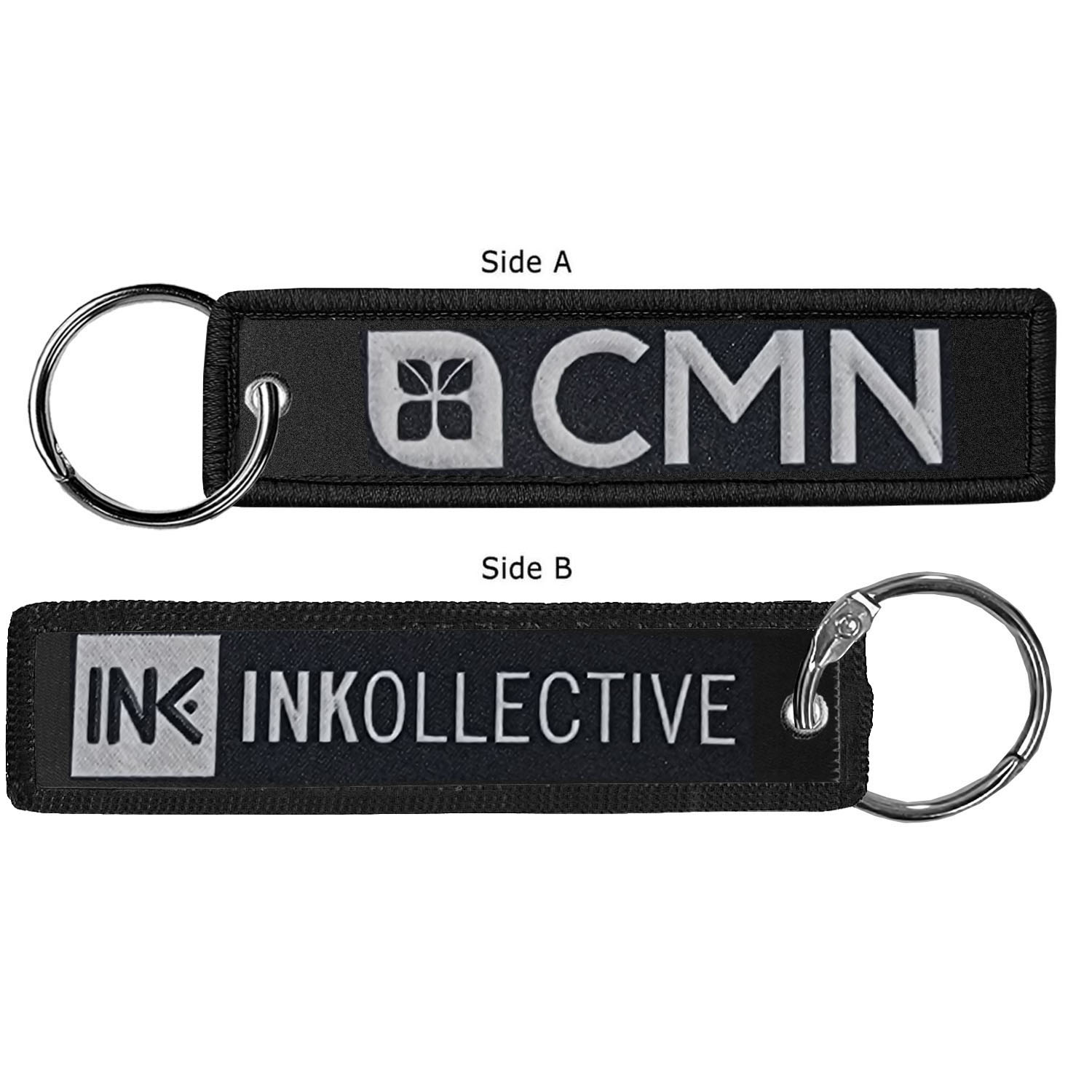 1" x 4" Two Sided 4CP Dye Sub Medium Size Key Ring with Merrow Border 6