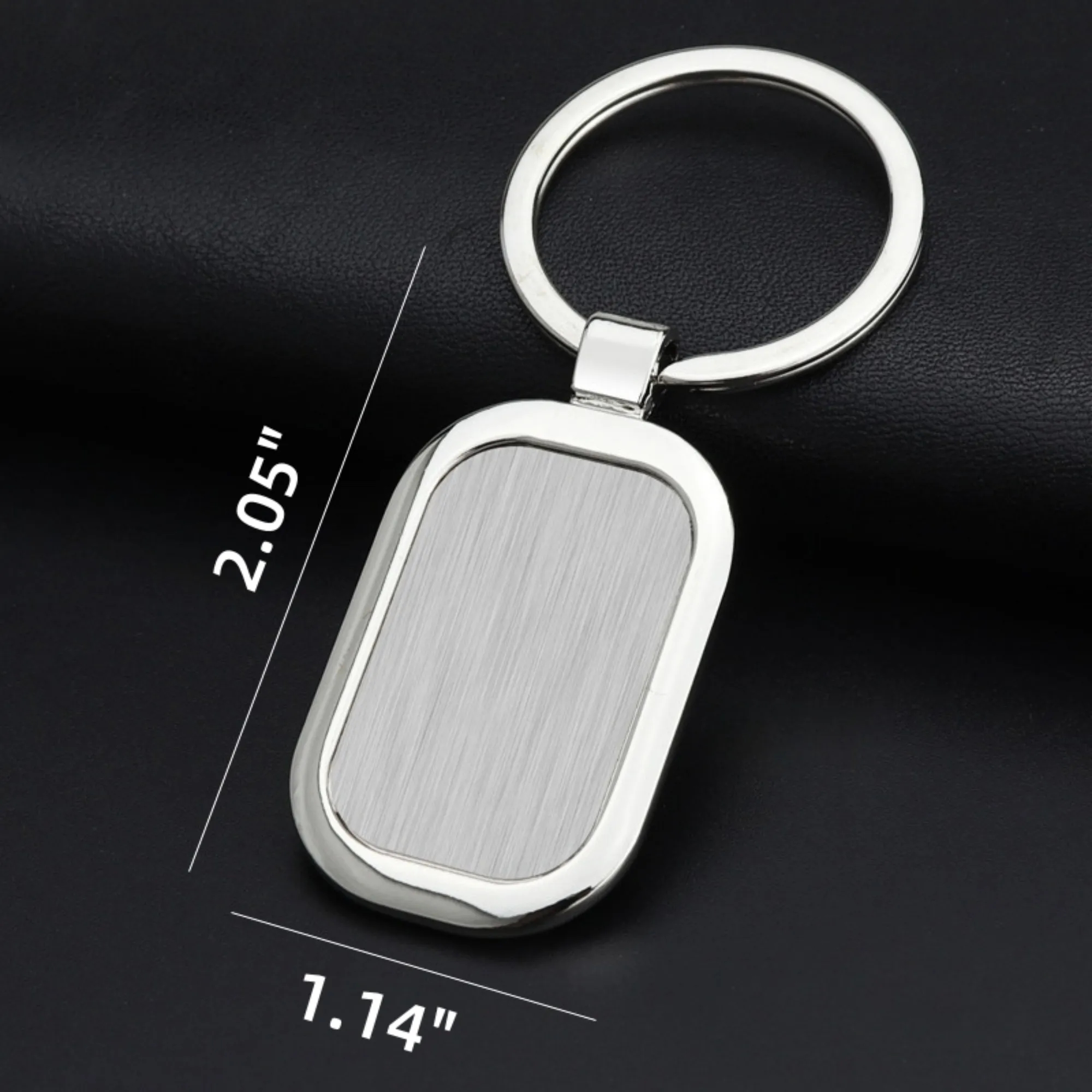 Premium Zinc Alloy Rounded Rectangle Metal Tag Key Chains 4