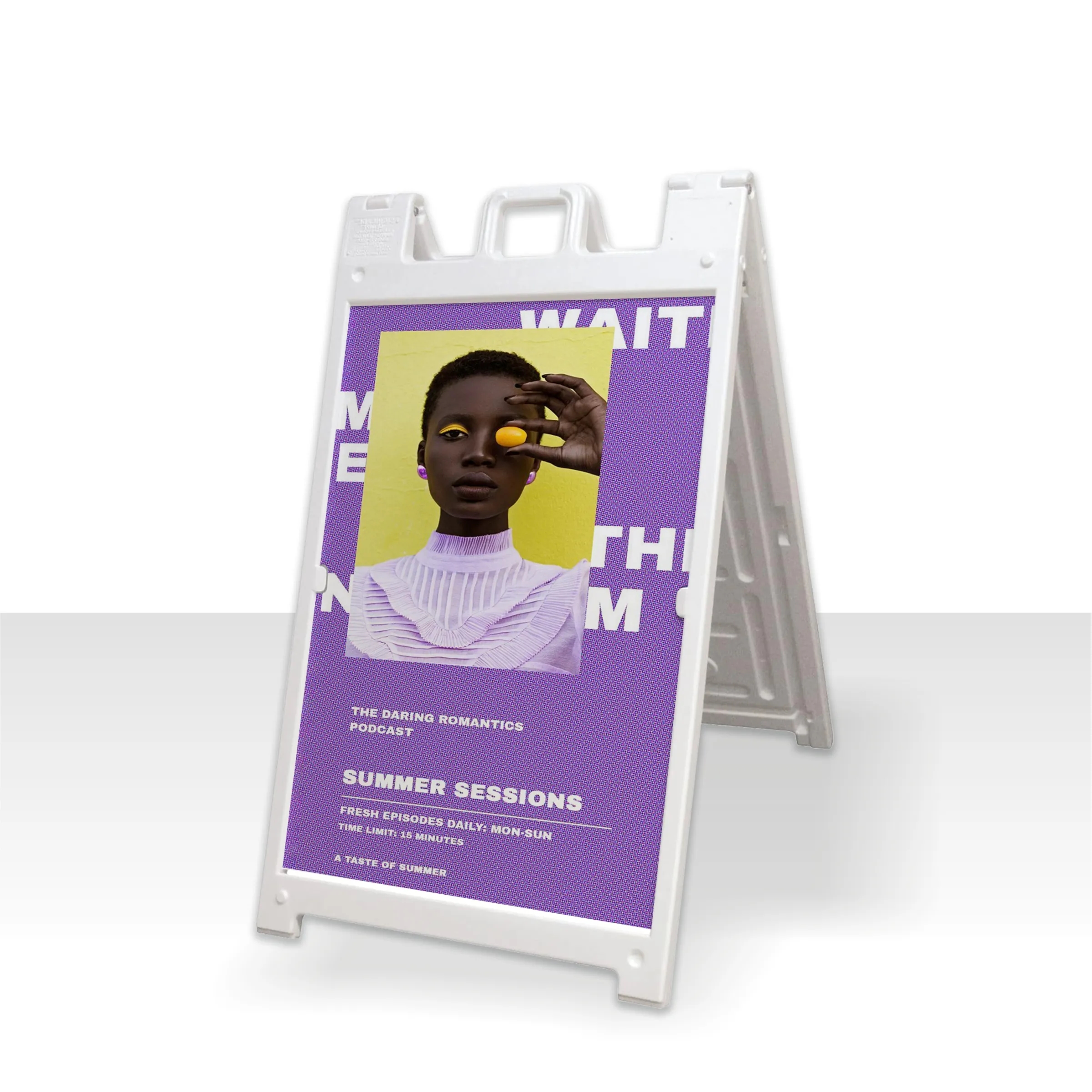 26.8" x 42.5" Plastic A Frame Kit - White 3