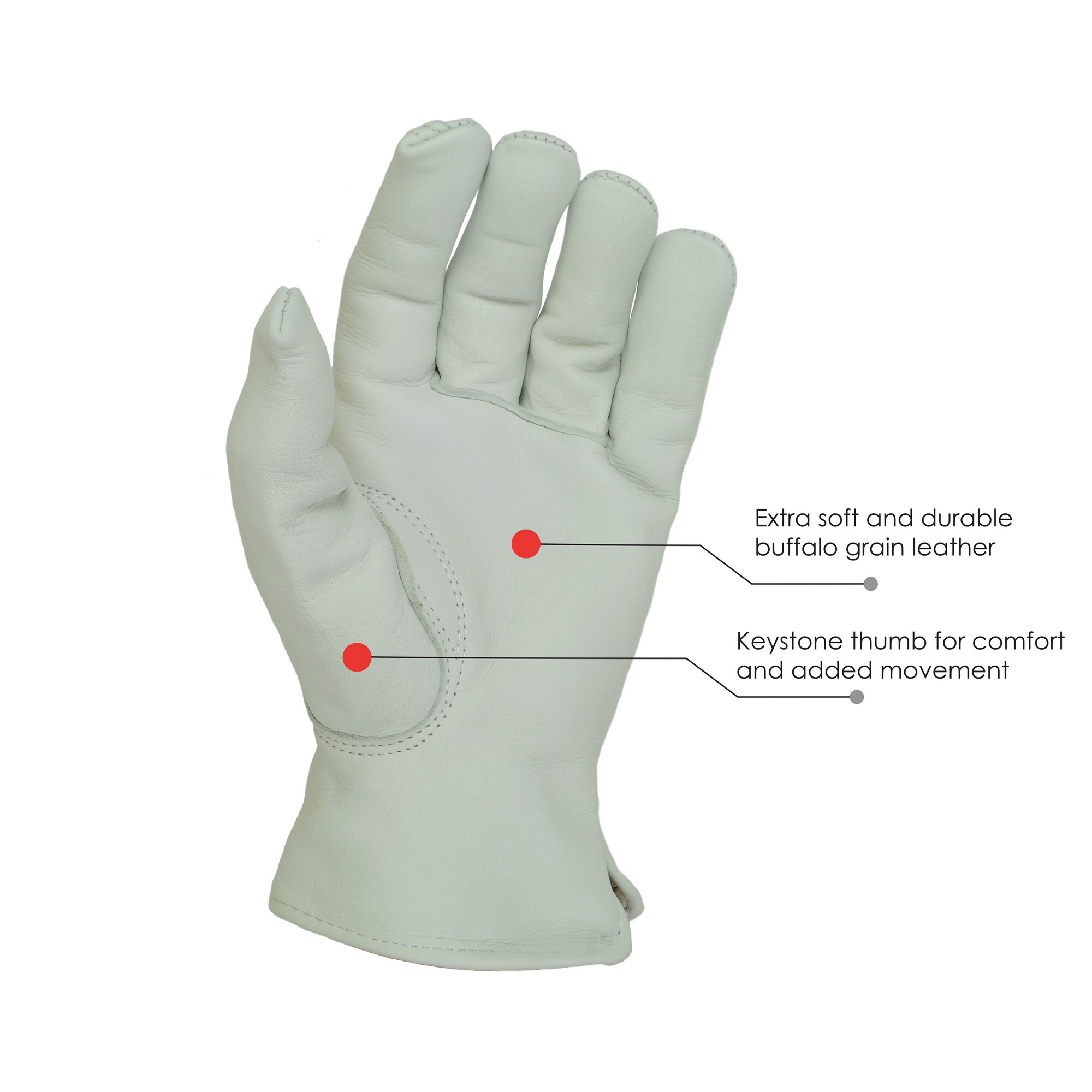Premium Buffalo Leather Gloves MOQ 75pcs 4
