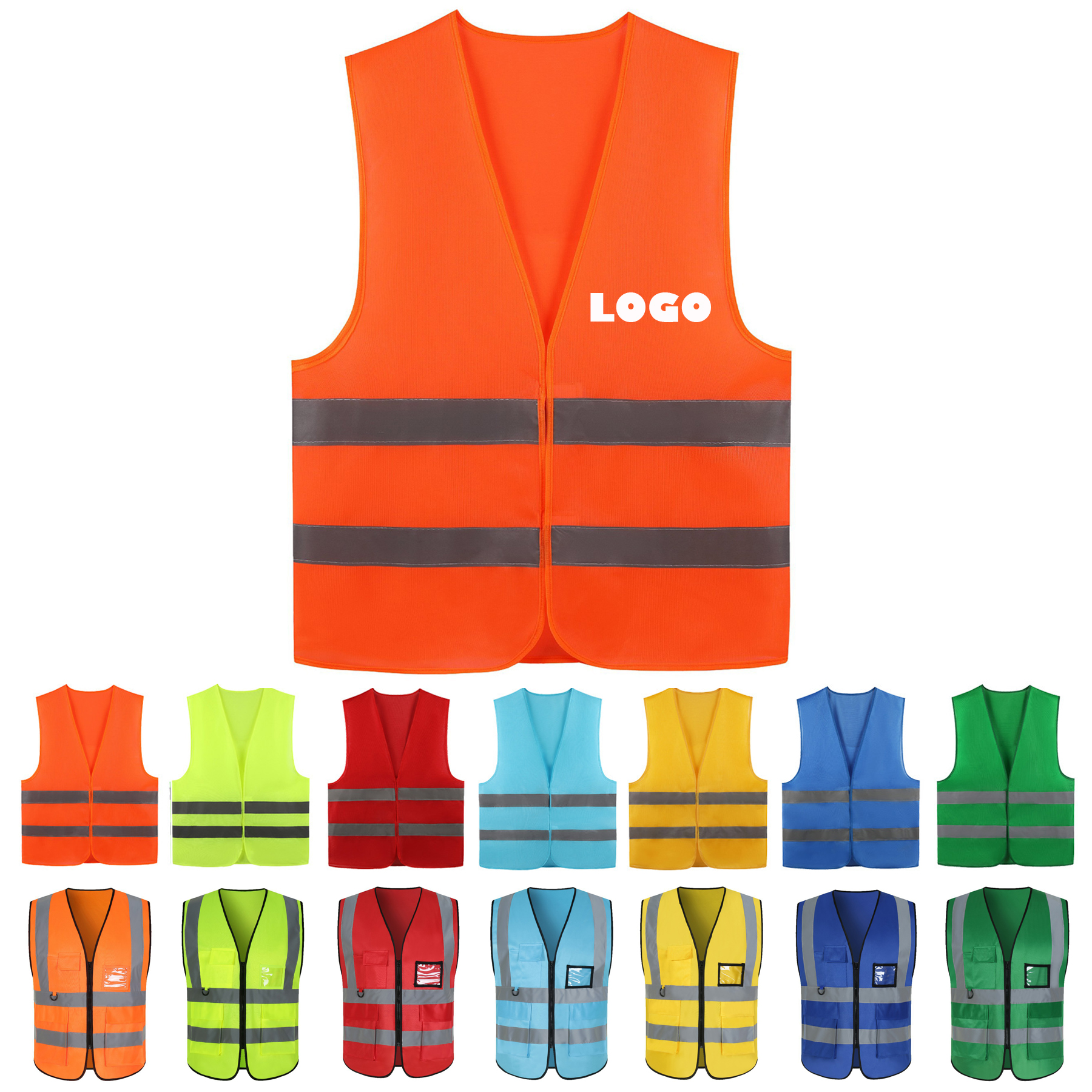 Class 2 Silver Reflective Straps Safety Vest 2