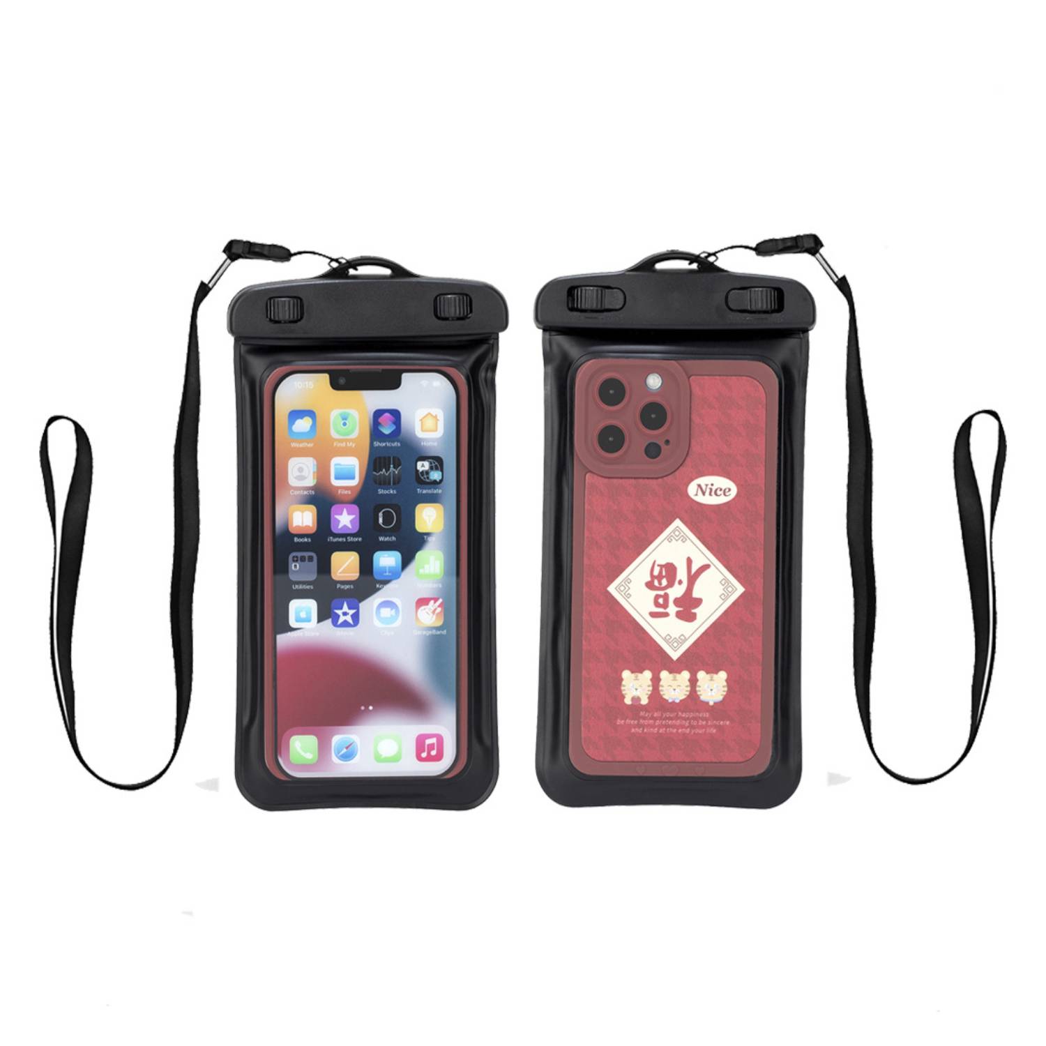 IPX8 Waterproof Mobile Phone Pouch with Lanyard 2