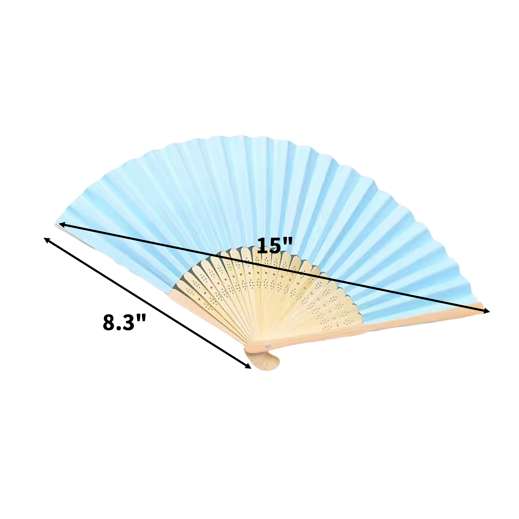 Folding Bamboo Paper Hand Fan With Full Color Print 8