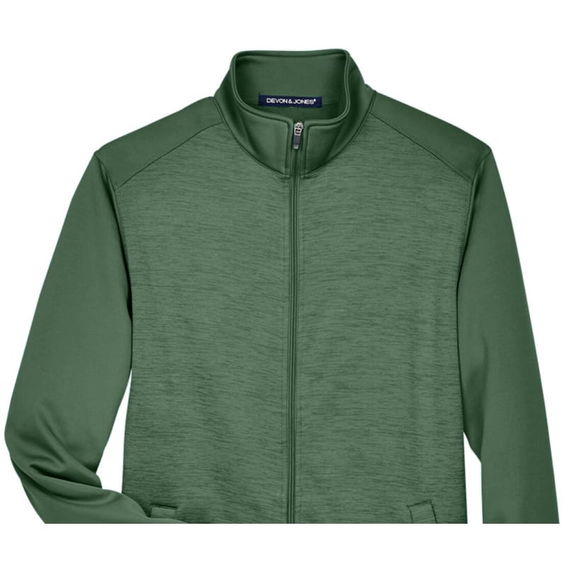 Devon & Jones Men's Newbury Colorblock Mélange Fleece Full-Zip 5