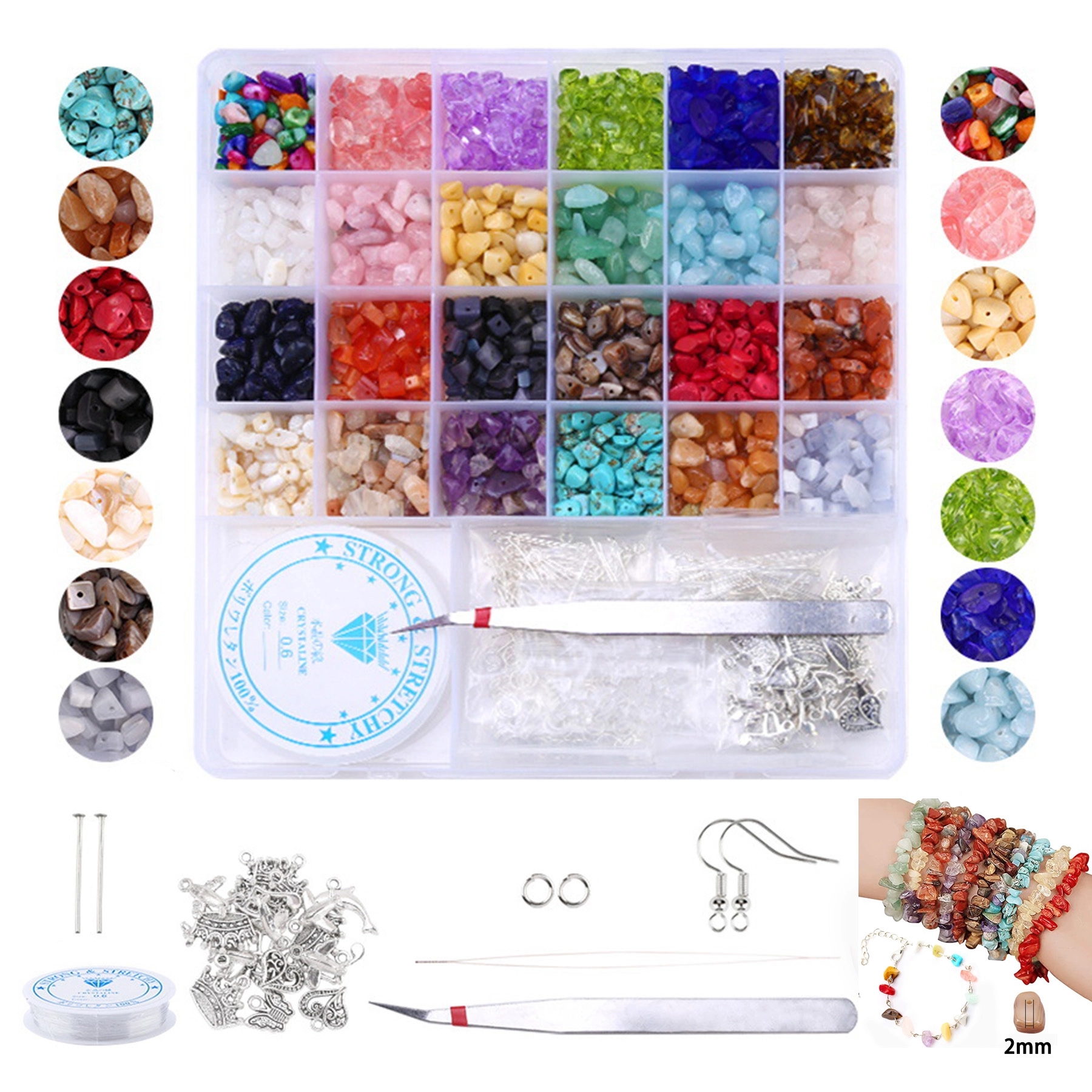Irregular Natural Chips Stone Kit for DIY Jewelry Making 1