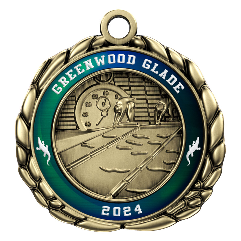 Express Vibraprint™ Swimming Quali-Craft Medallion (2-1/2") 6