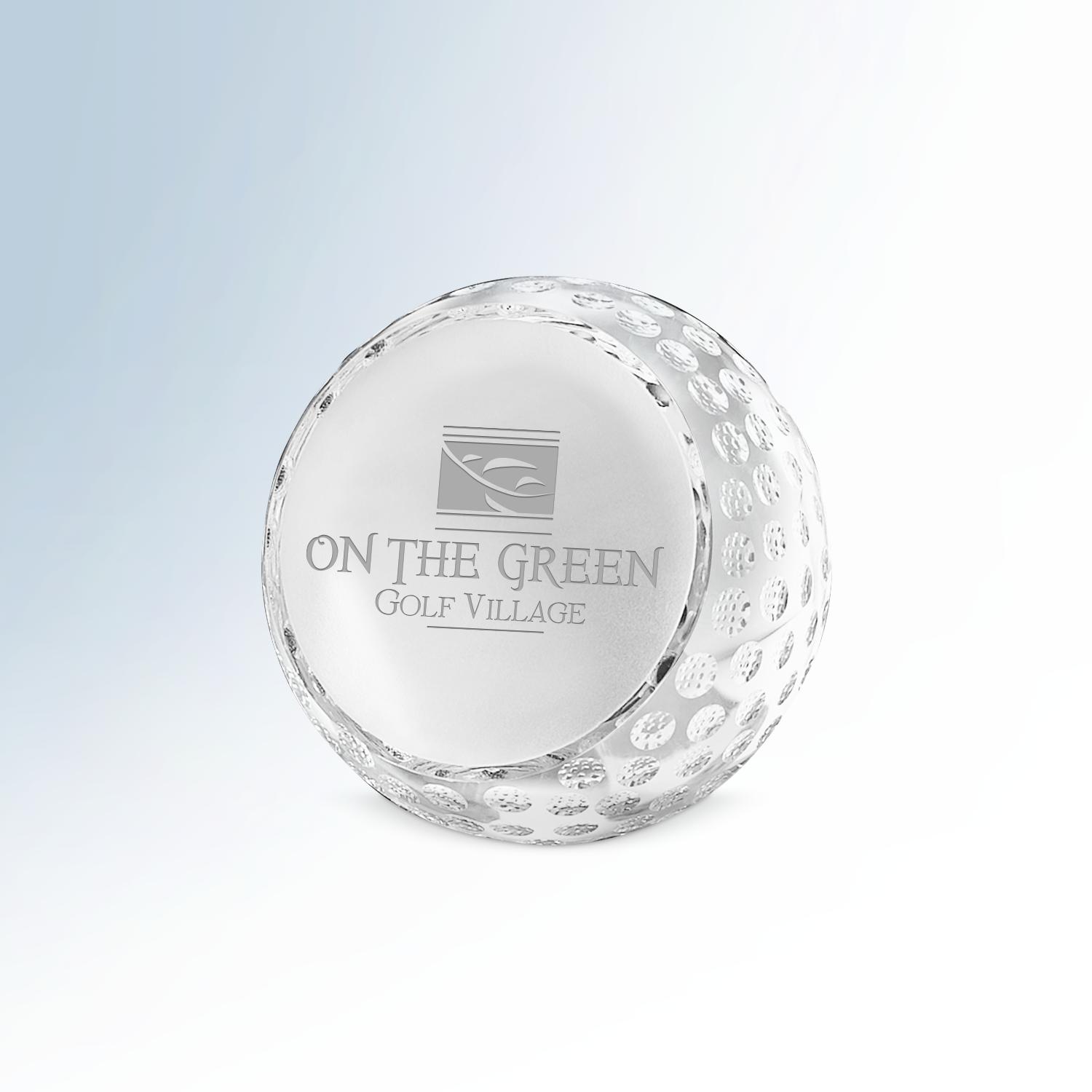 Standing Golf Award with flat bottom on table and front cutfor logo, Size Large 1