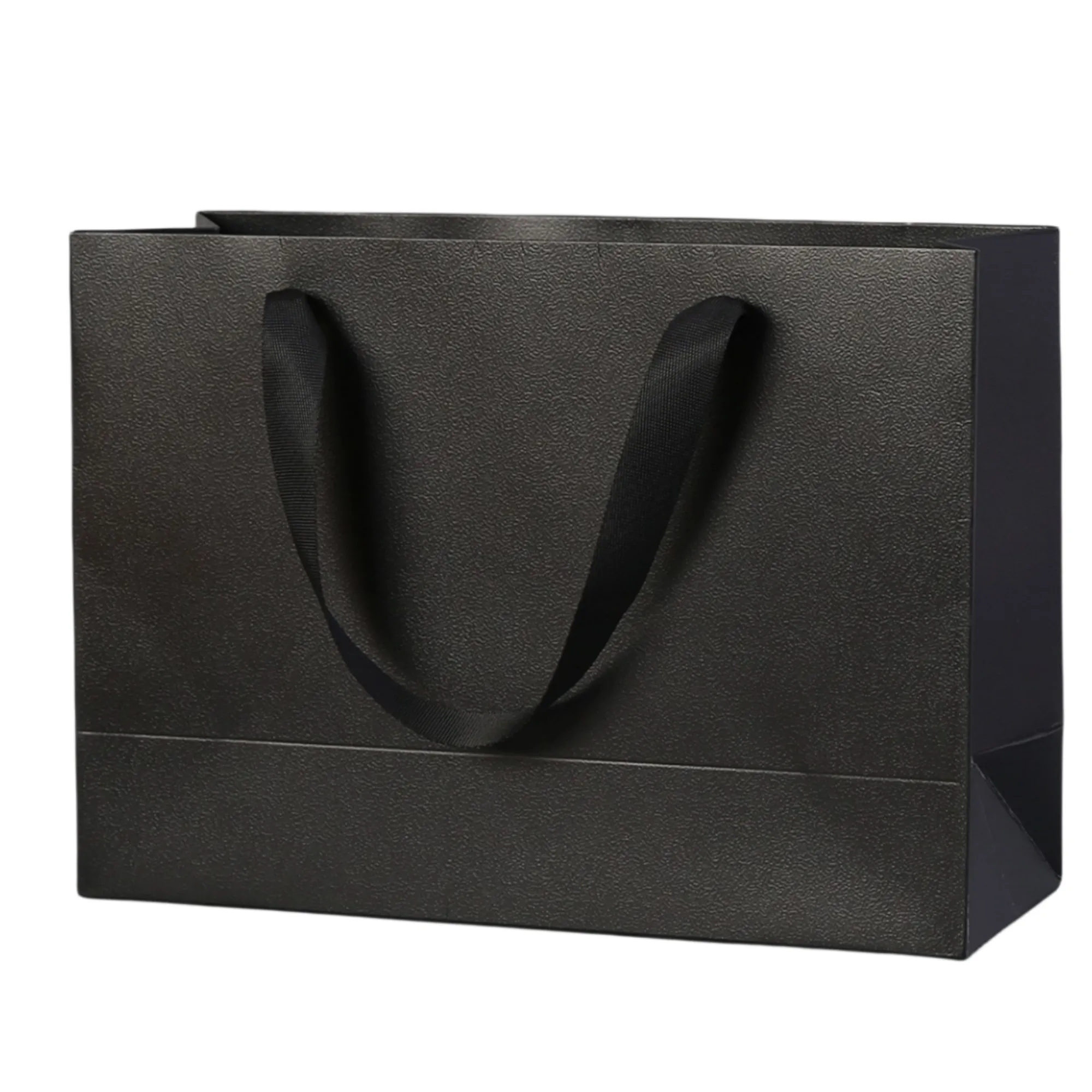 White Kraft Paper Shopping Bags with Ribbon Handles 7