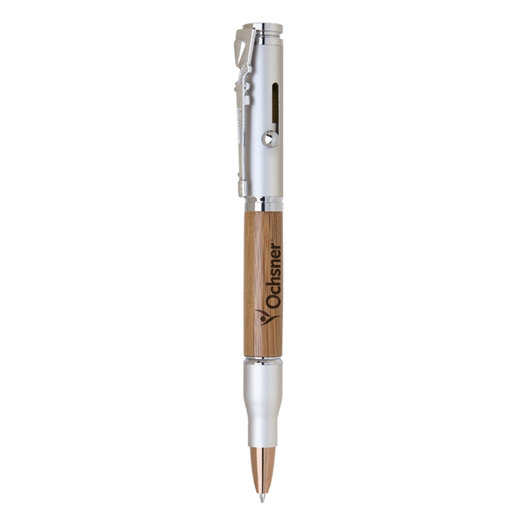Brindle Bolt Action Bamboo & Brass Pen 4