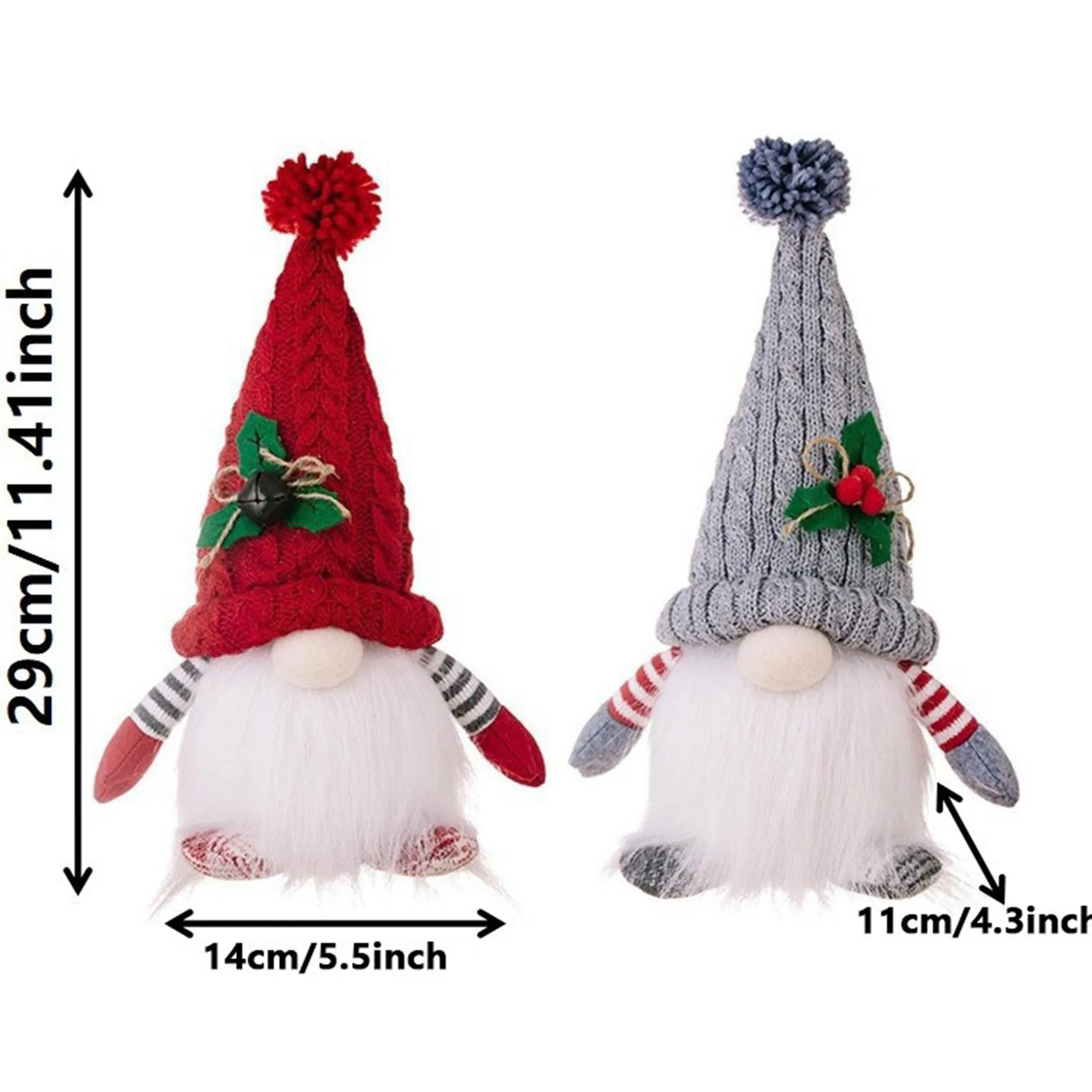 Christmas Plush Snowman With LED Light Up Knit Hat 2