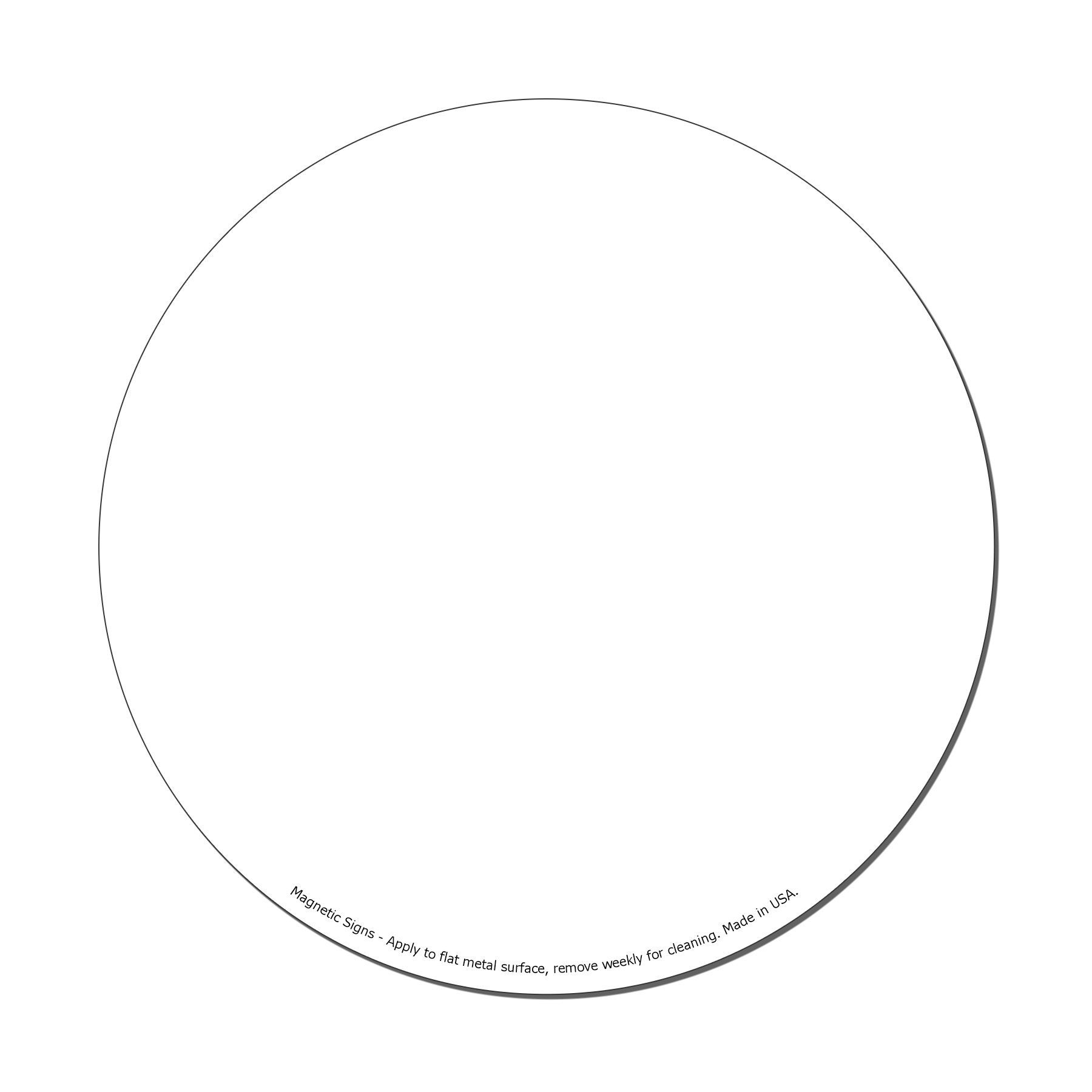 Circle 5.75" Magnetic Sign - Full-Color 5