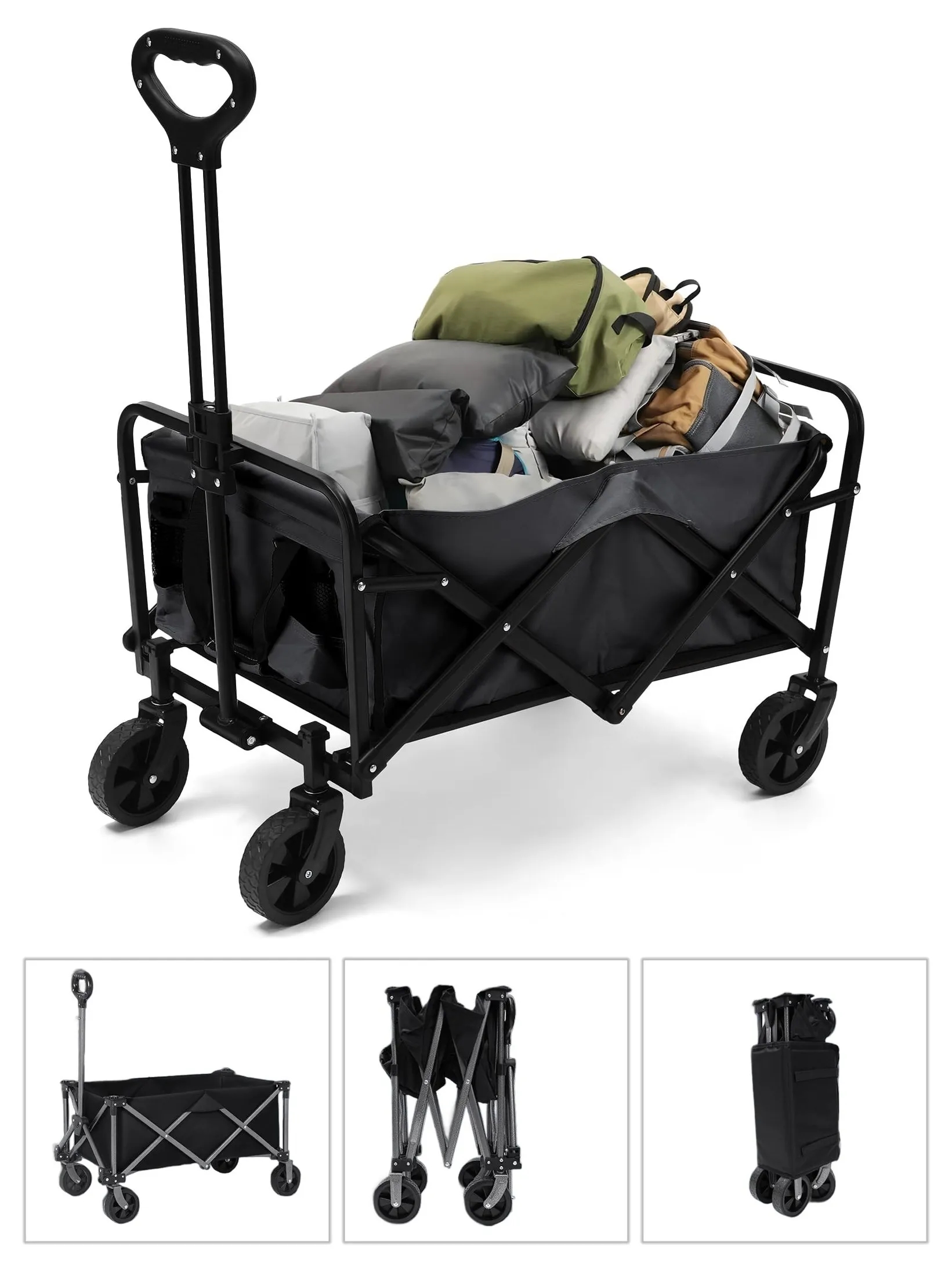 Height Adjustable & Foldable Outdoor Garden Utility Wagon 2