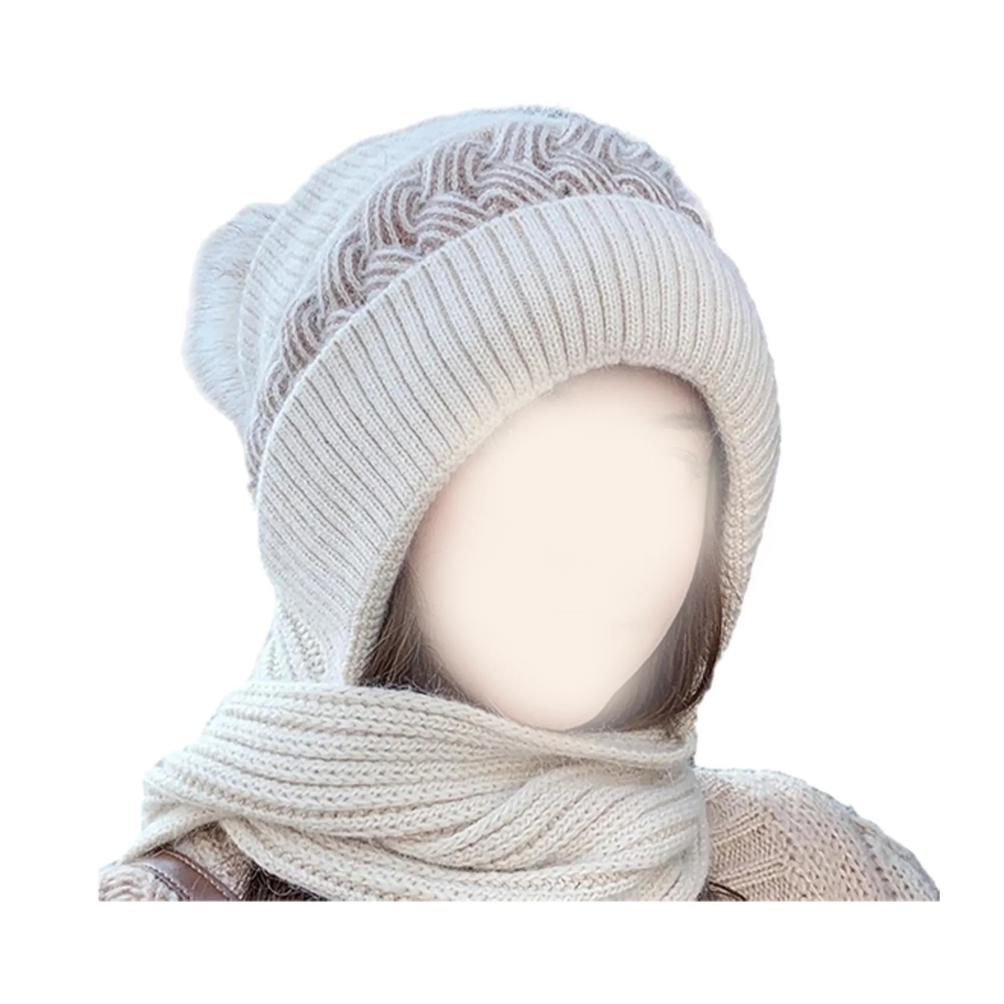 Women's Scarf Integrated Hat 5