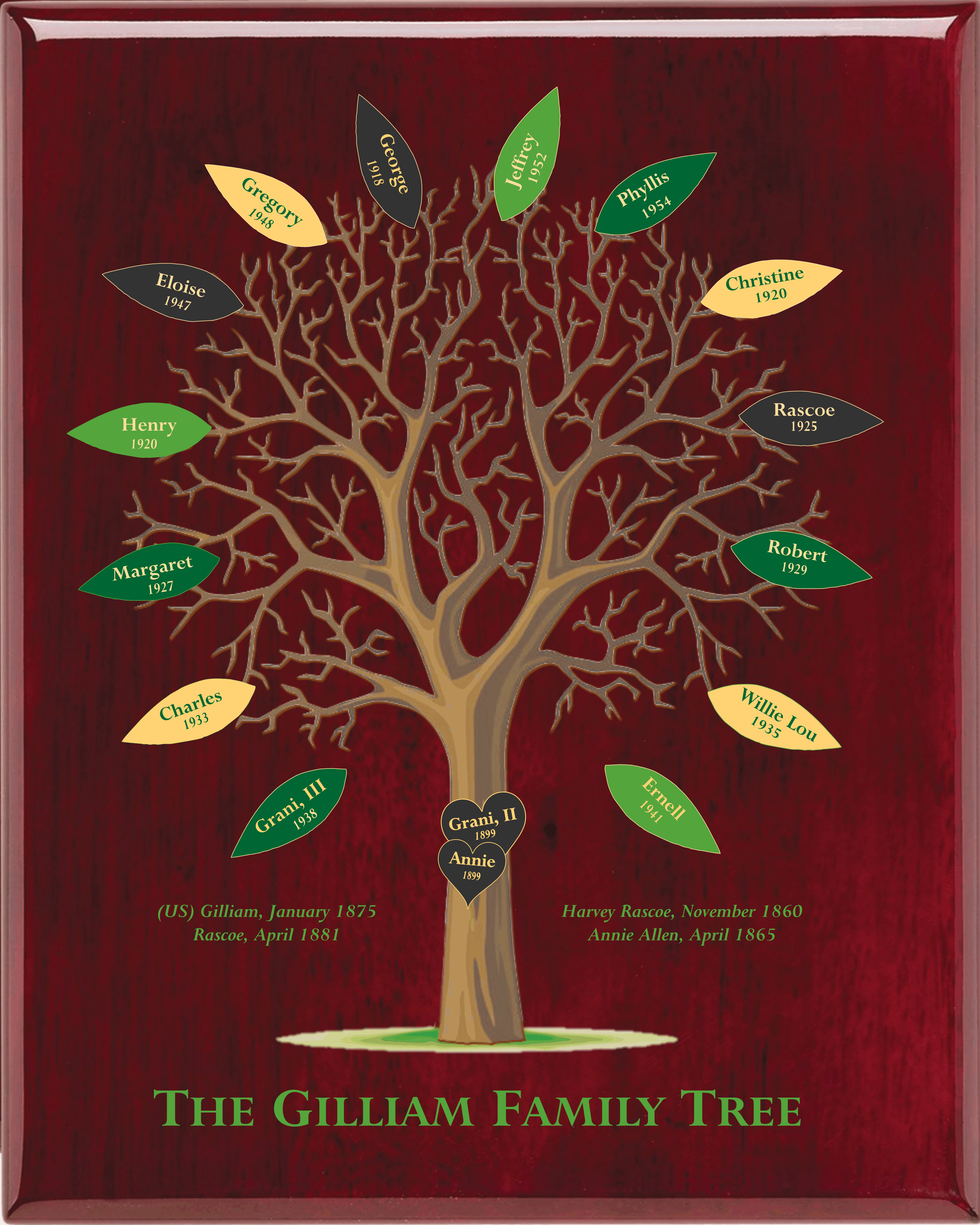 High Gloss Mahogany Finish Plaque With Full Color Direct Uv Print 2