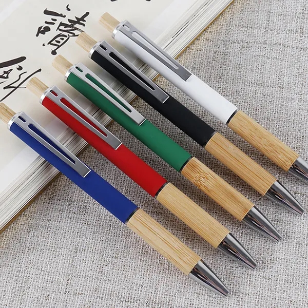 Click-action Bamboo Pen 1