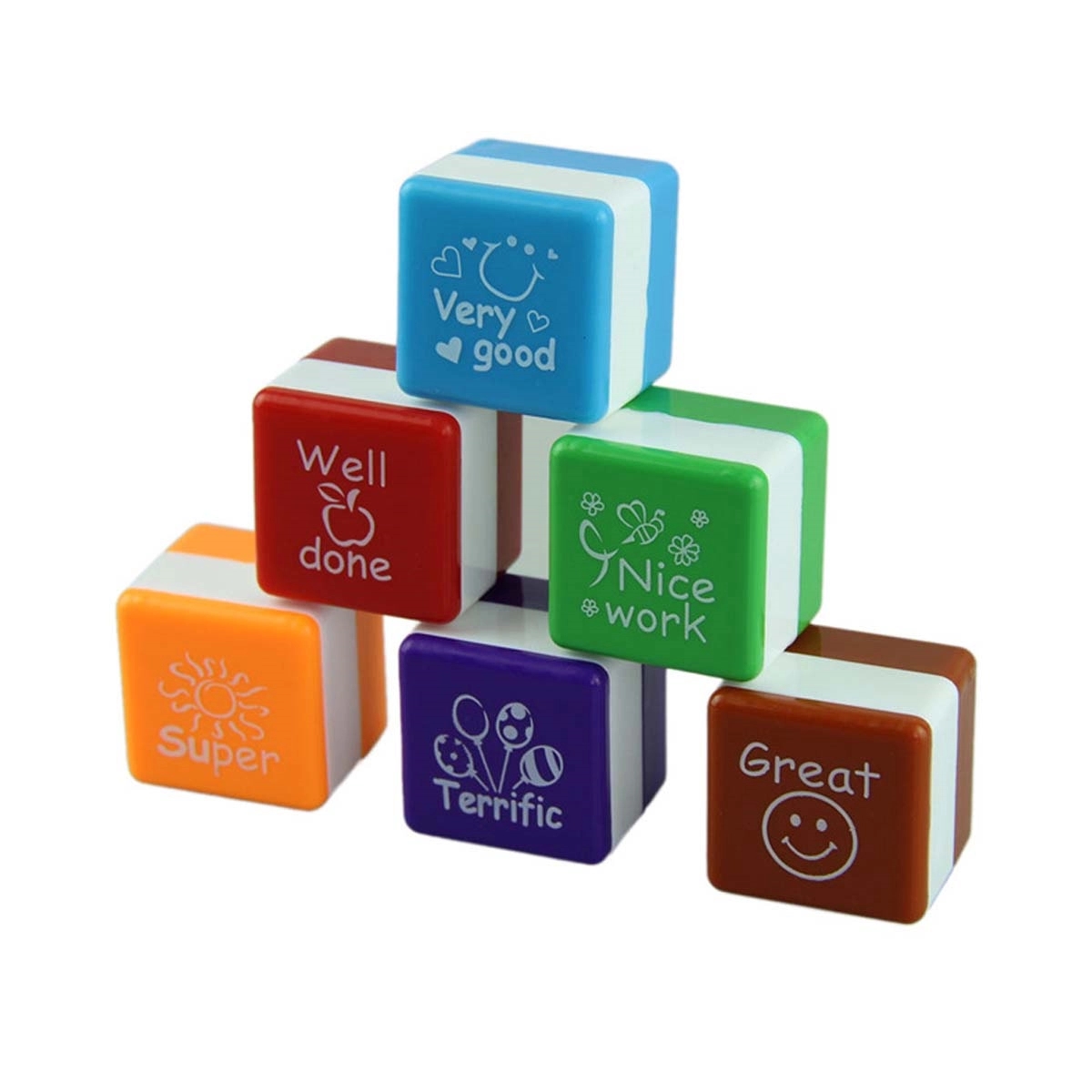 6Pcs Teacher Self-Inking Stamps 2