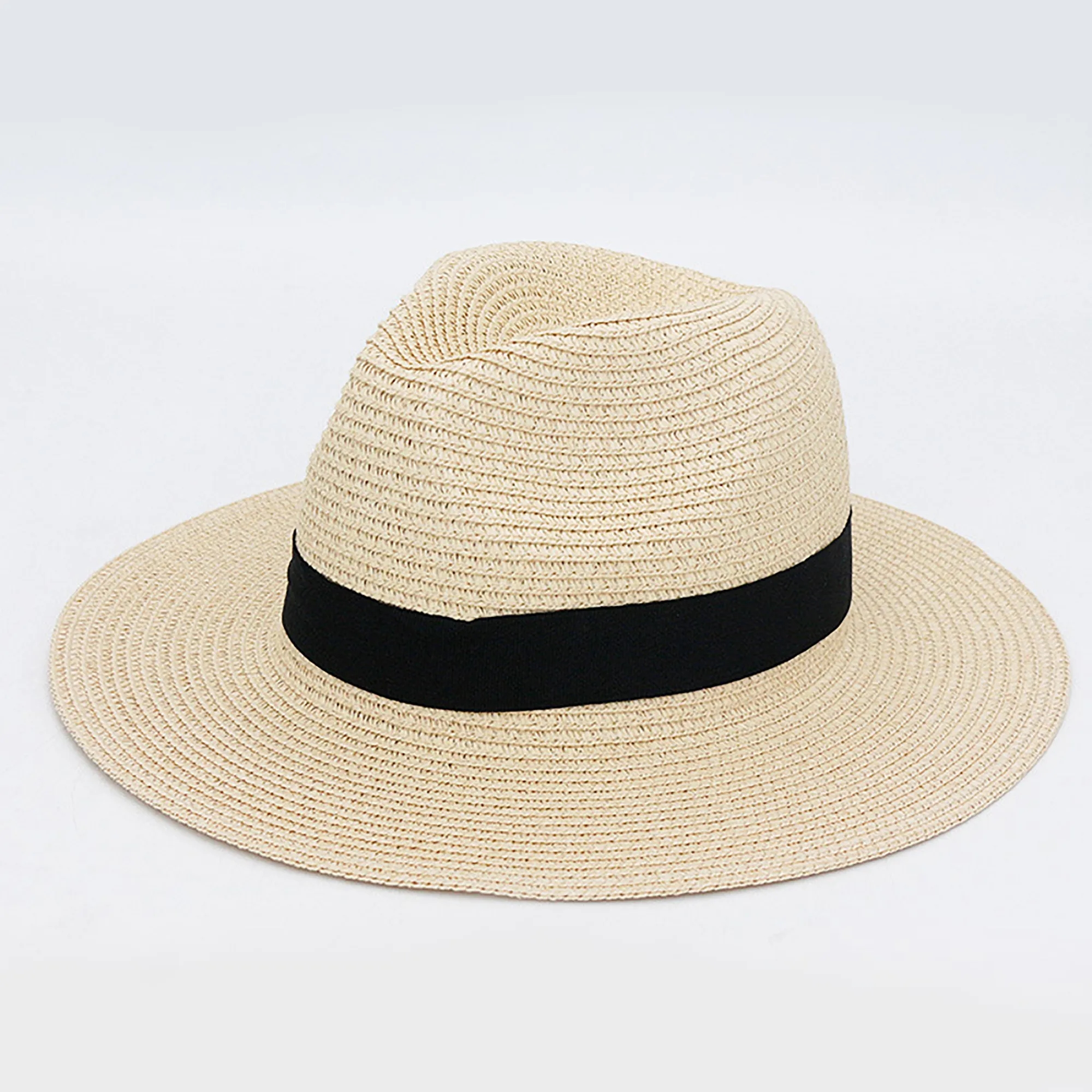 Handwoven Panama Straw Hat with Wide Brim Foldable 14