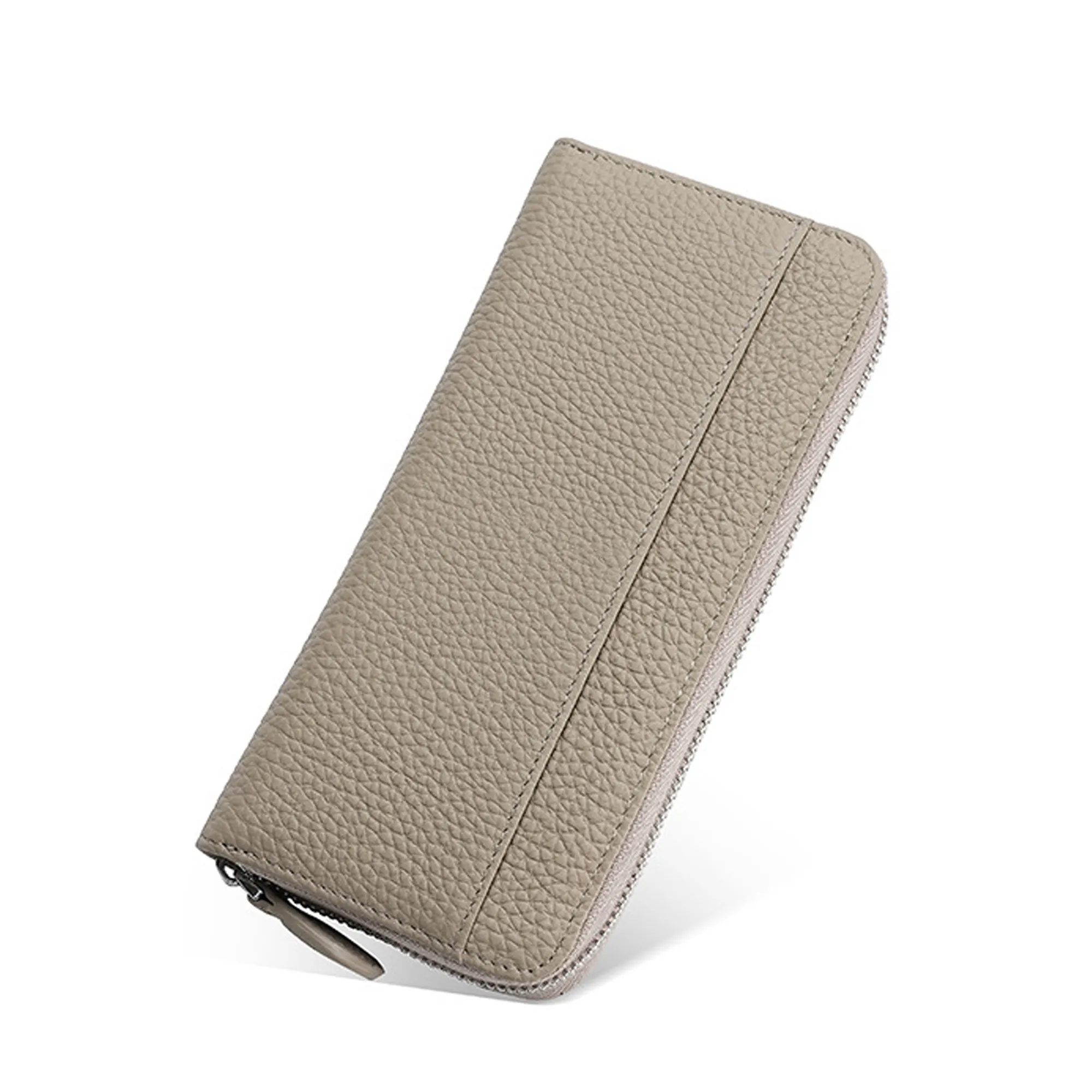 Women's Zippered Long Leather Wallet Card Holder 7
