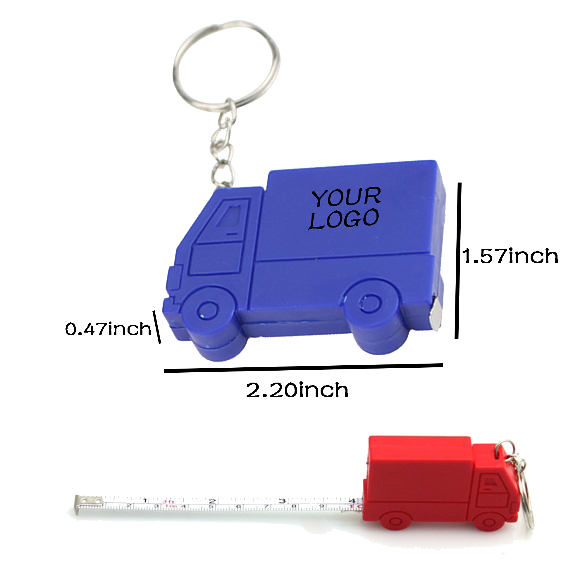 MOQ 20 PCS Compact Retractable Truck-Shaped Keyring 3