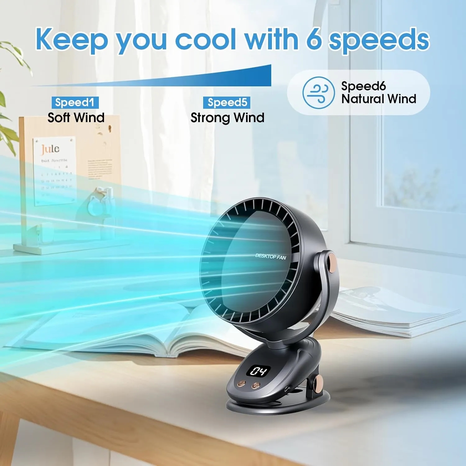 Rechargeable Clip on Fan 7