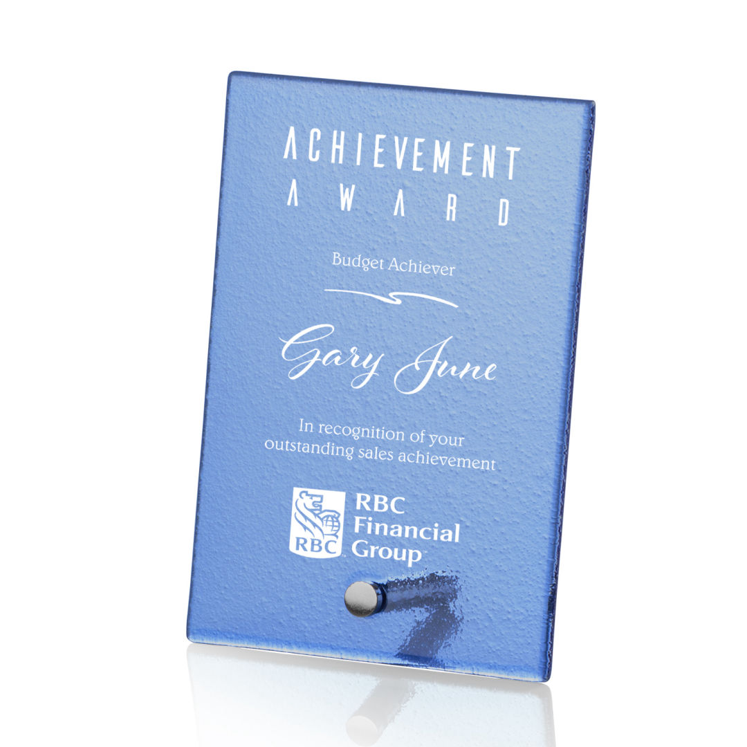Atchison Blue Rectangle Award - Silver 4