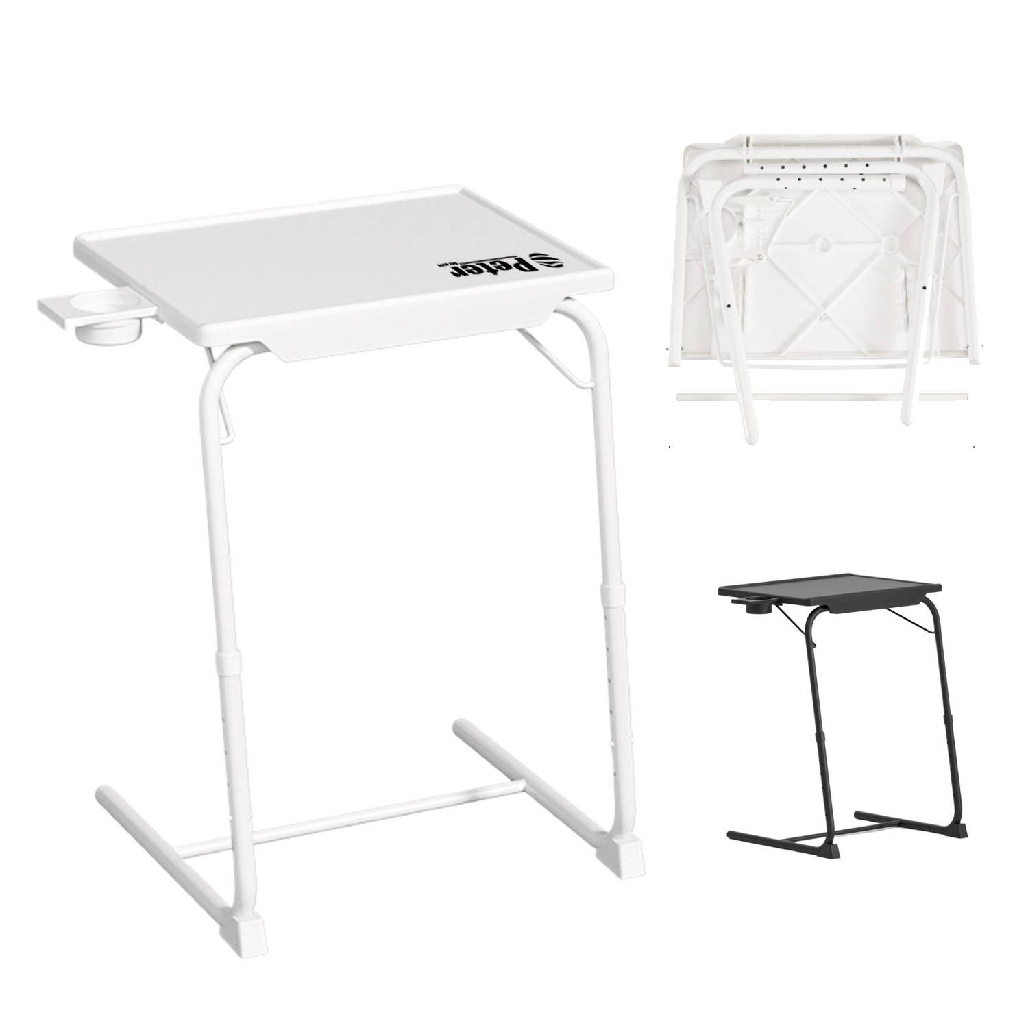 Portable Adjustable Folding Table w/ Non-Slip Base 8