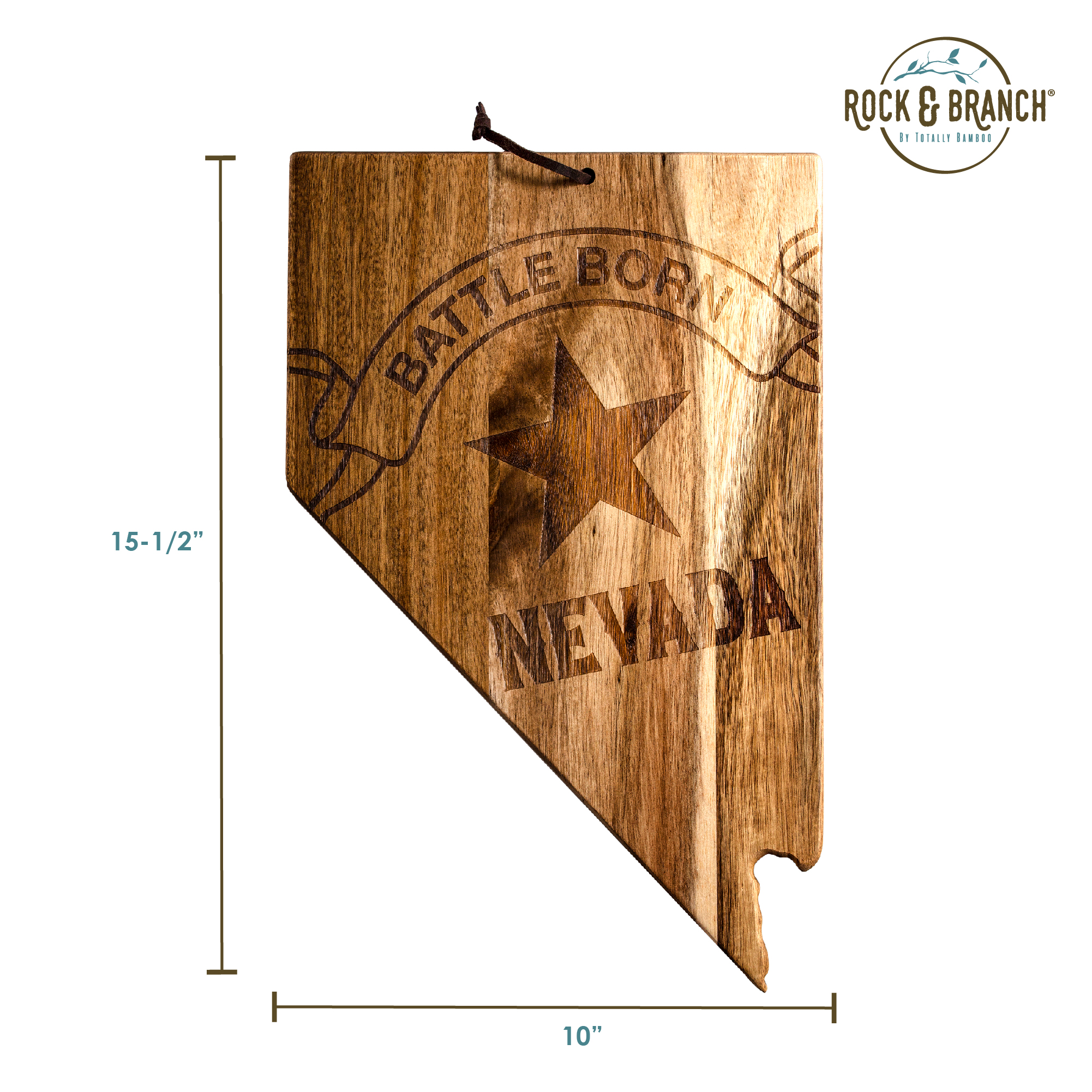 Rock & Branch® Origins Series Nevada State Shaped Cutting and Serving Board 3