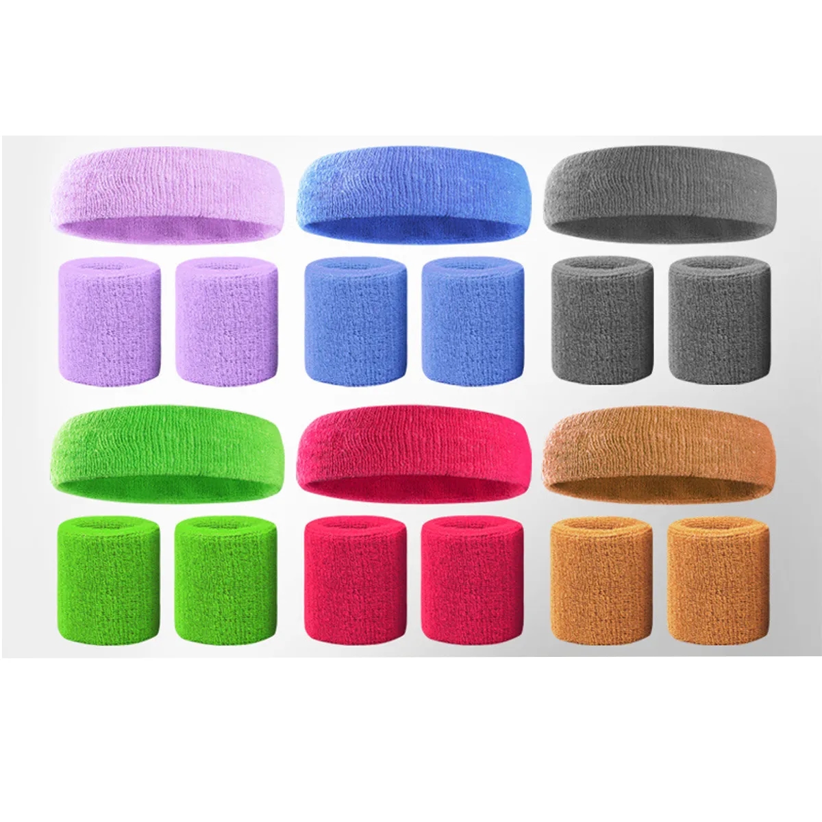 3-Piece Sports Sweatband Set Includes Headband/Wristband 5