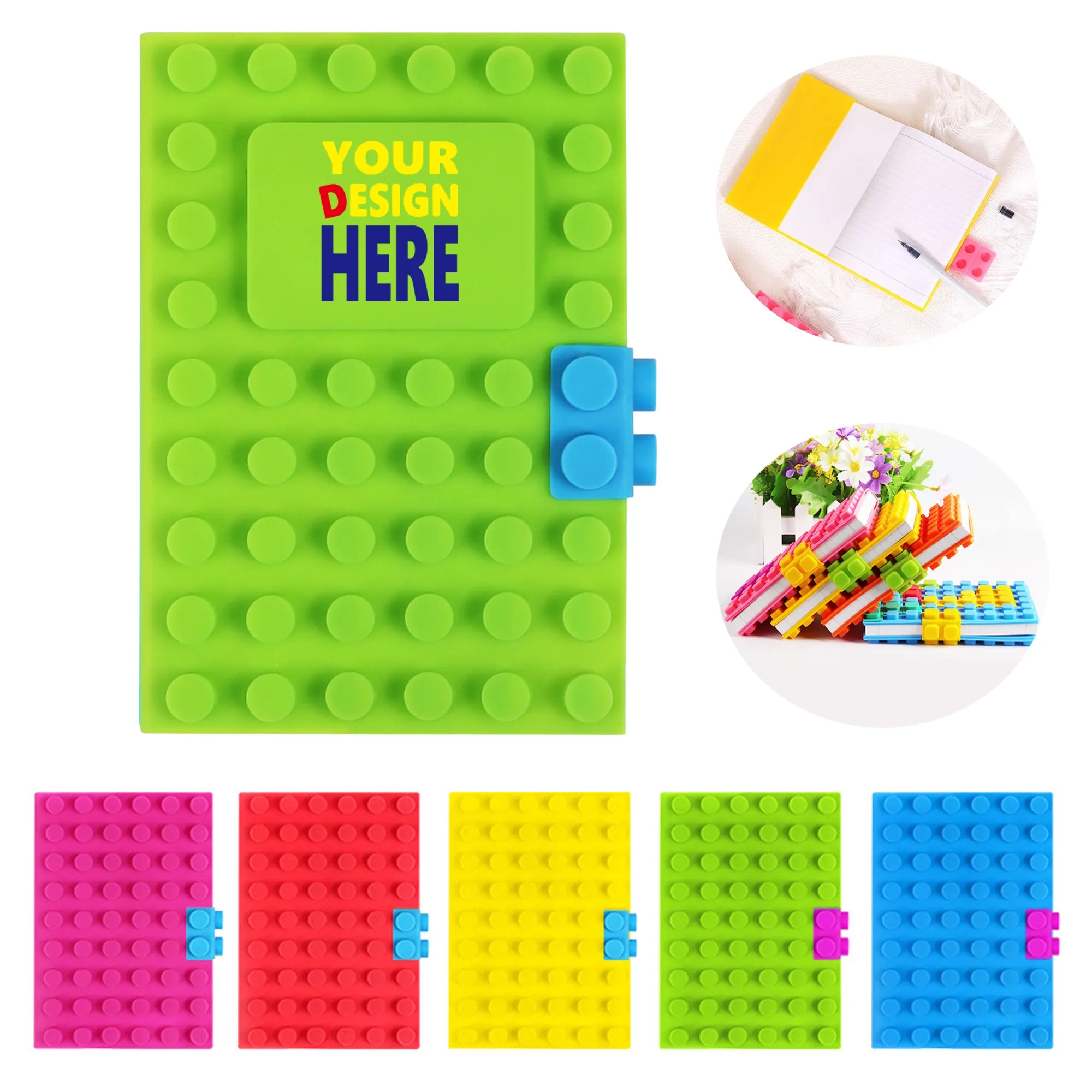 A6 Custom Silicone Building Block Notebook 5