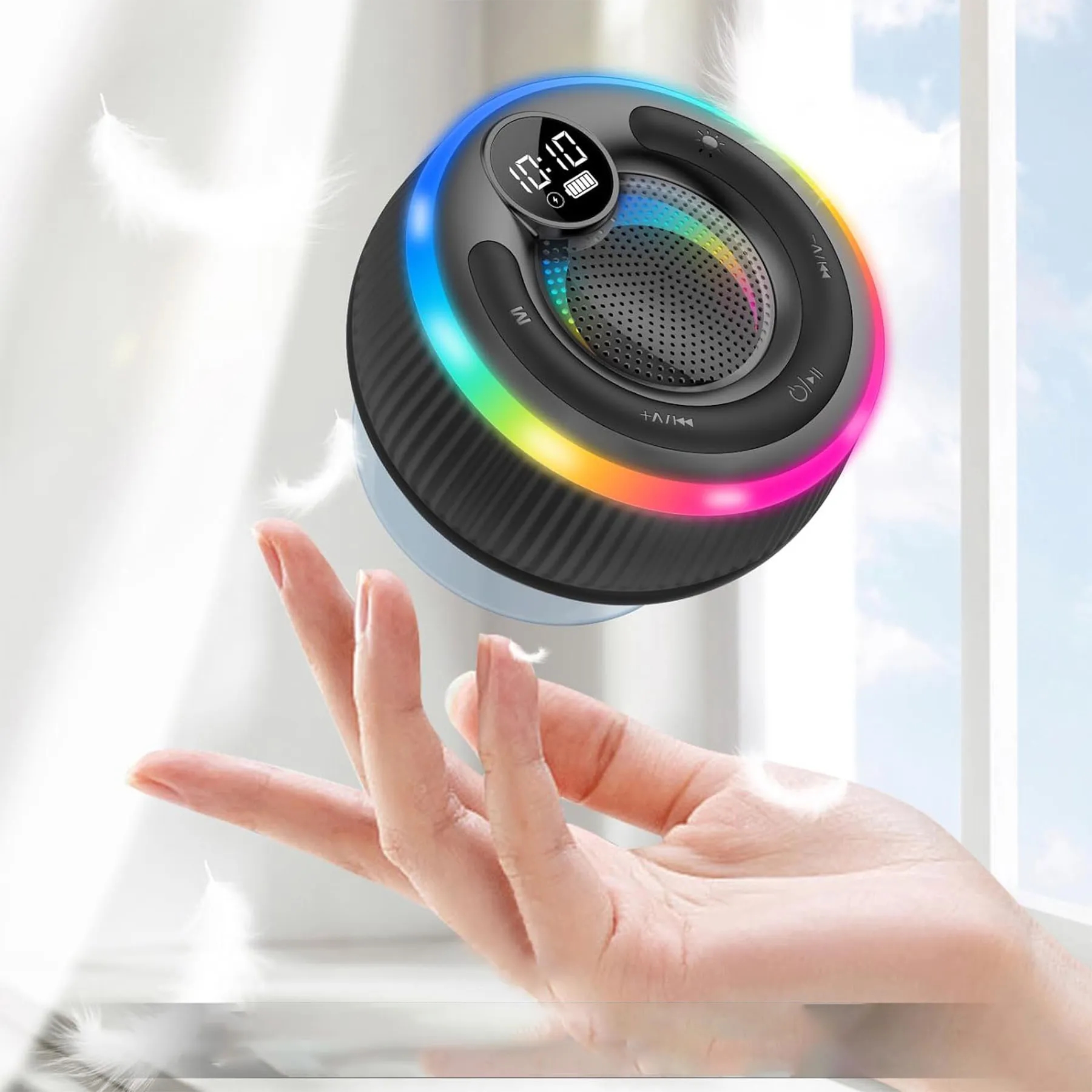 Wireless Waterproof Speakers with RGB Lights 1