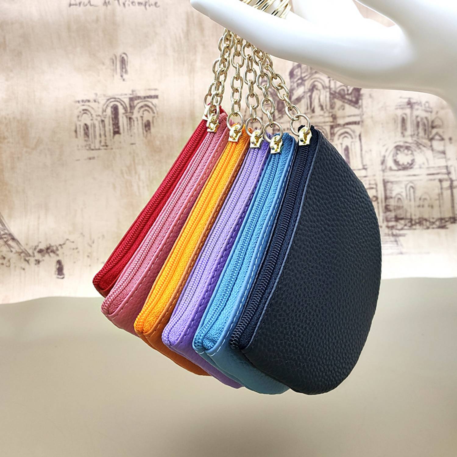 Women's Short Personalized Minimalist Shell Coin Wallet 6