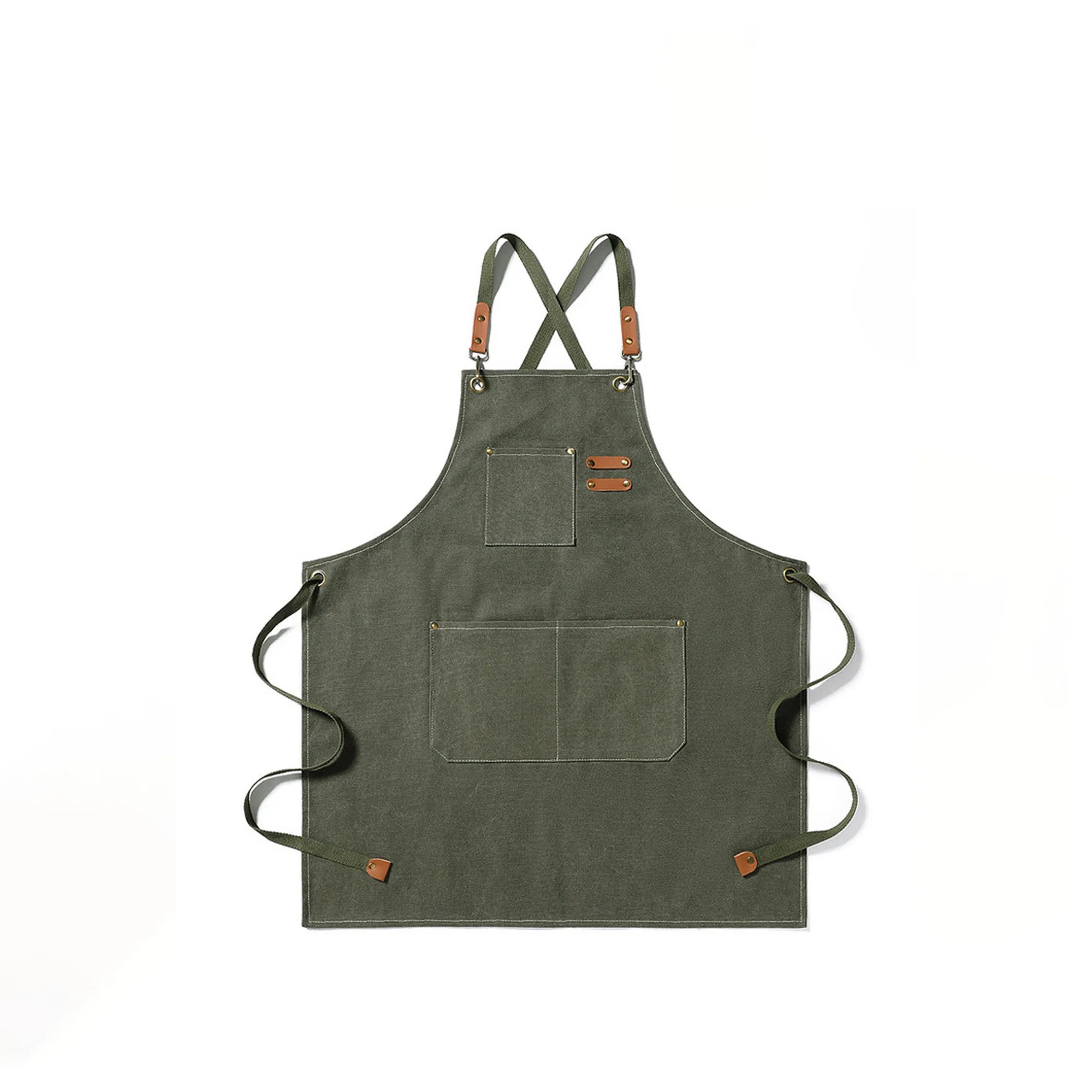 Household Oil-proof Canvas Kitchen Apron 8