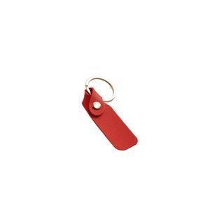 Sleek Rectangle PU Leather Simple Keychain 31