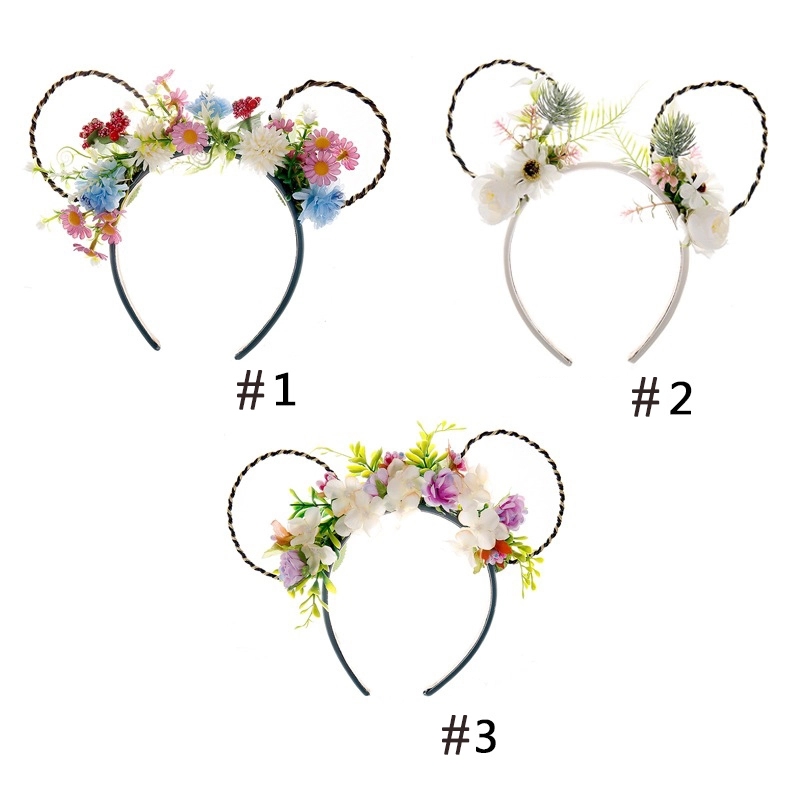 Micky-mouse Ears Flower Hair Hoop 1
