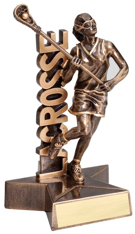 6 1/2" Tall Lacrosse Female Superstar Resin Award 1