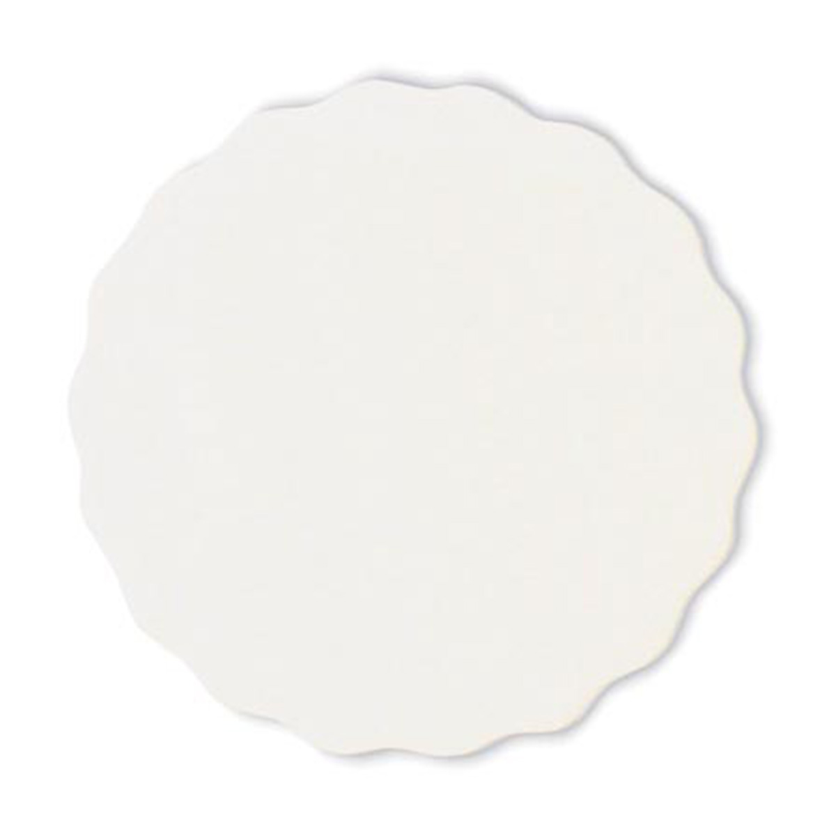 40 pt. Pulpboard Coaster, 3.625" Scalloped 3