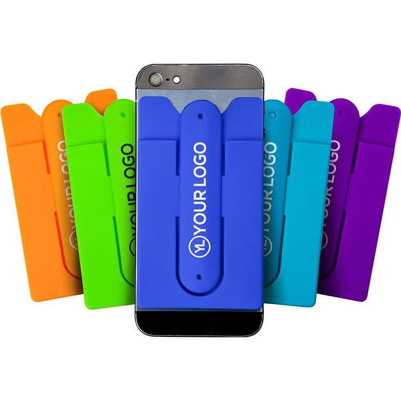 Silicone phone wallet stand