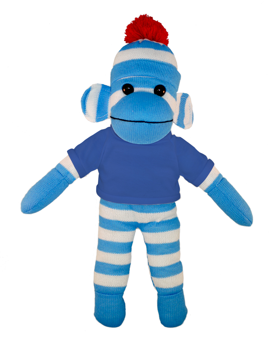 Blue Sock Monkey with Tee 5