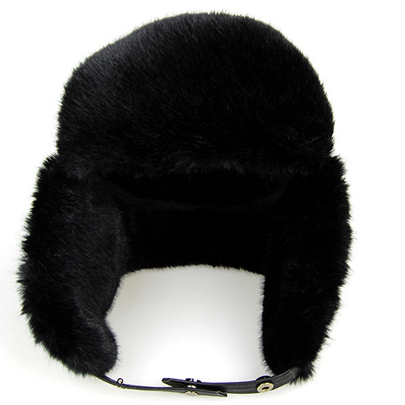 Military Trooper Warm Winter Fur Hat w/Ear Flaps 8