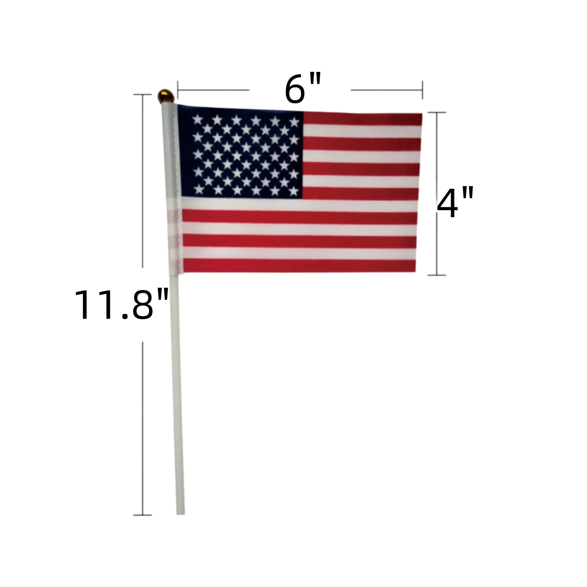 4" x 6" Double Sided Polyester Stick Flags 2