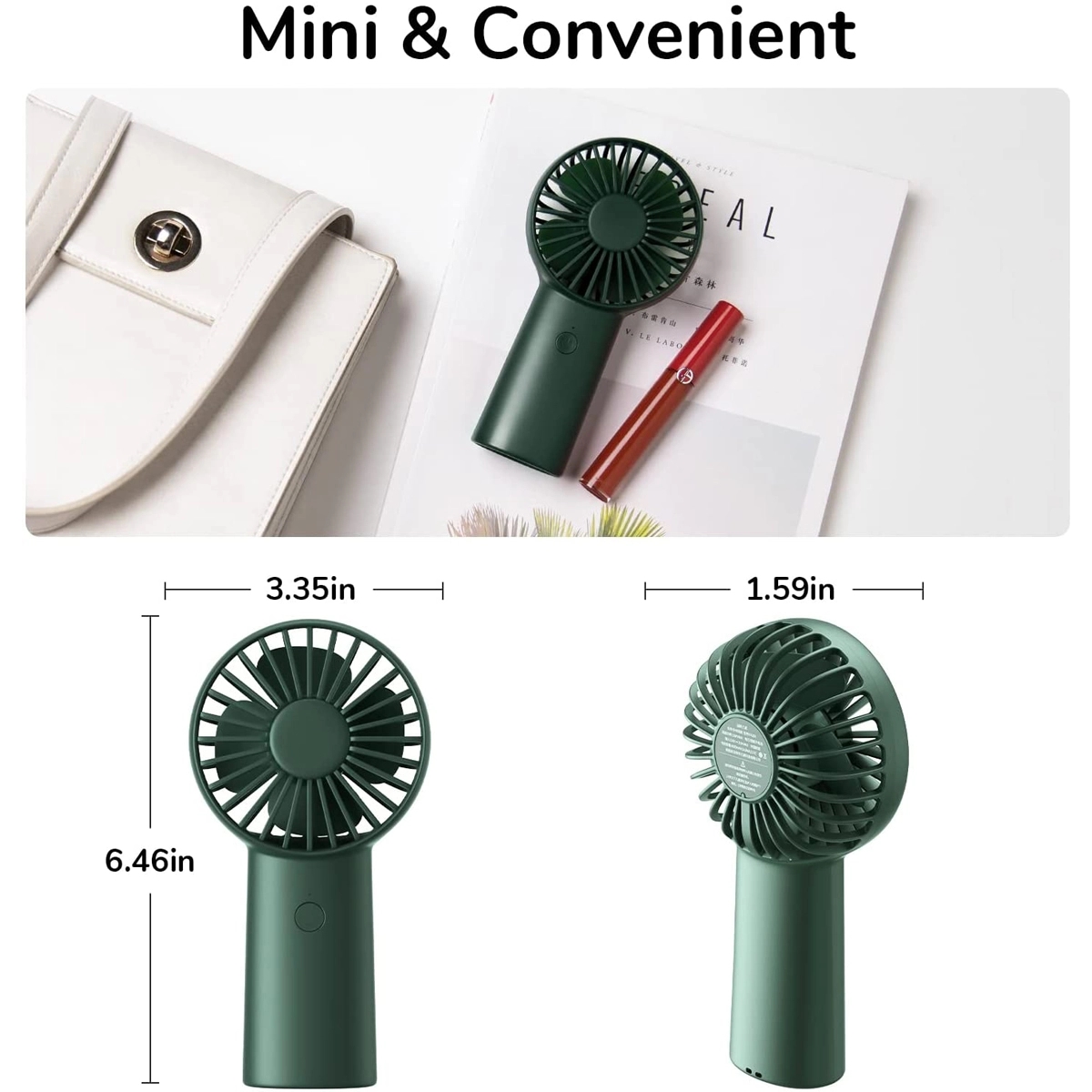 Handheld Portable Fan With 4000Mah Usb Rechargeable 2