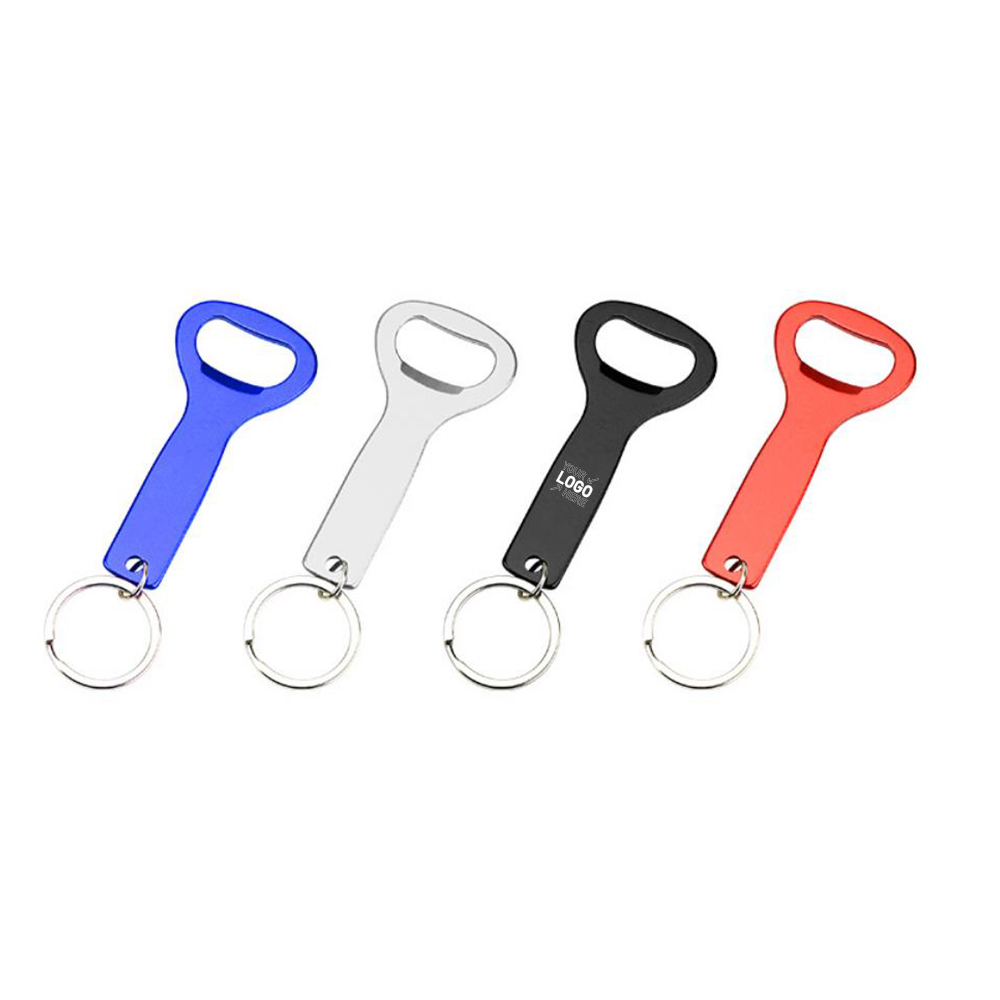 Flat Top Bottle Opener Keychain