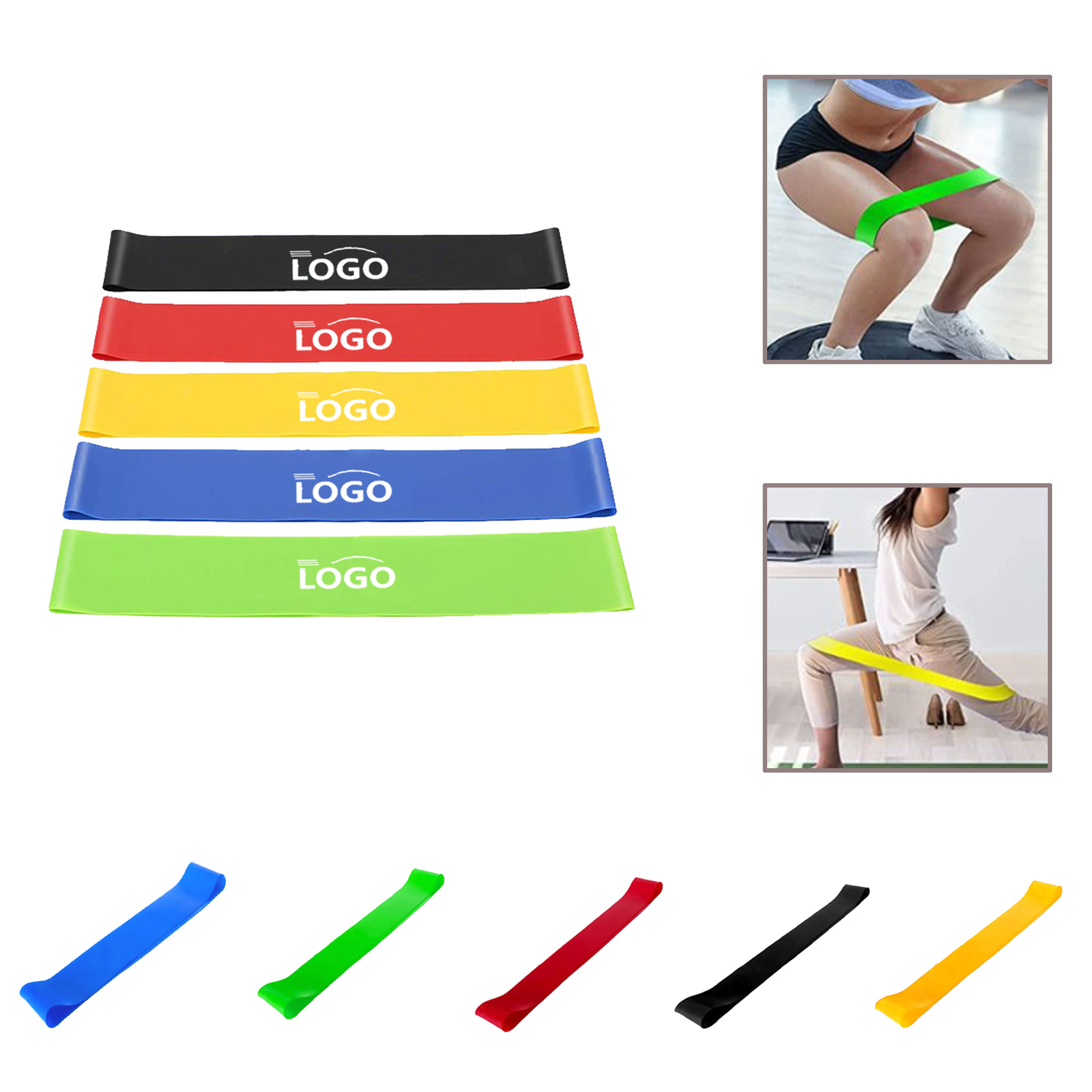MOQ100 Elastic Fitness Resistance Band Set 2