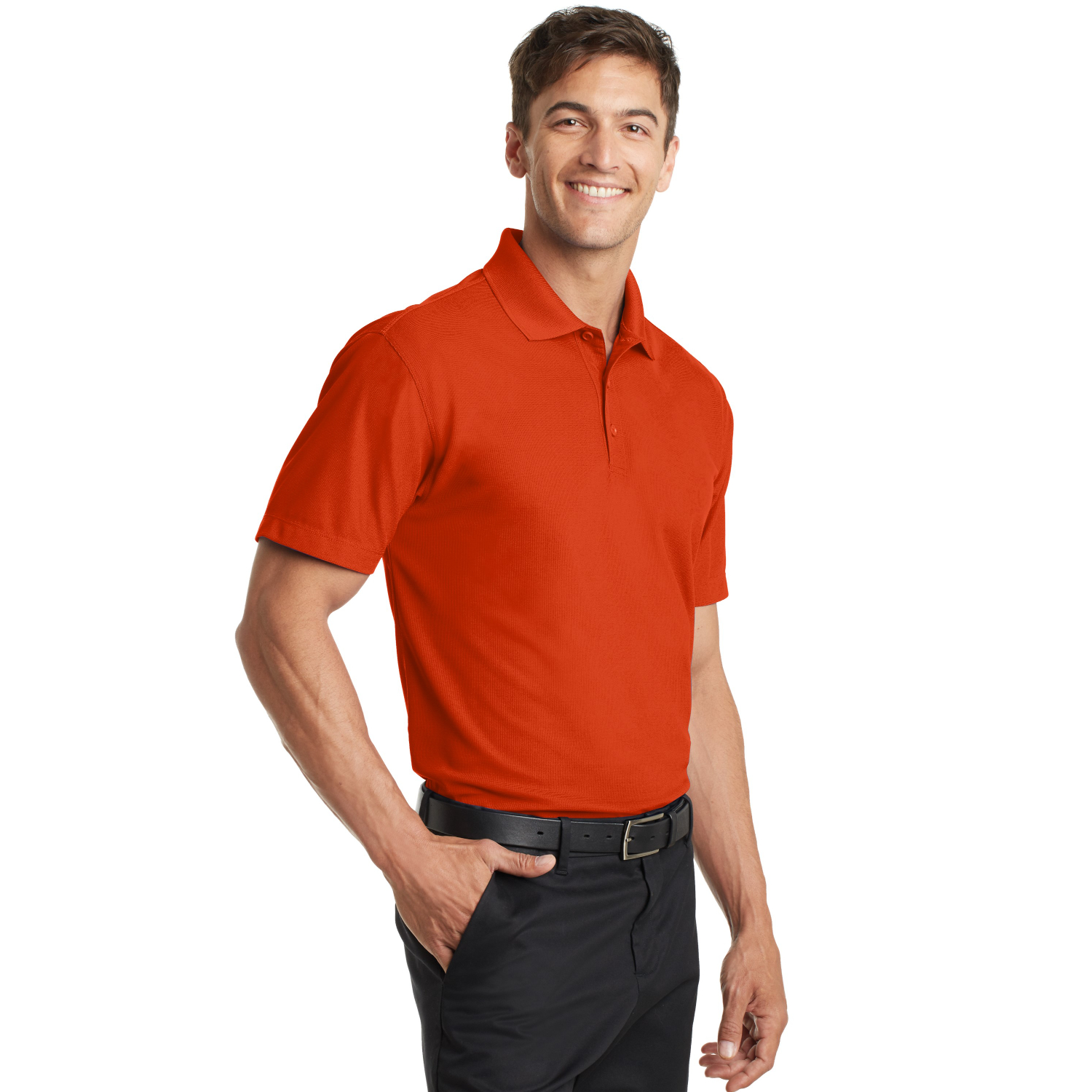 Port Authority Dry Zone Grid Polo w/ Screen Print 4.28 oz. 4