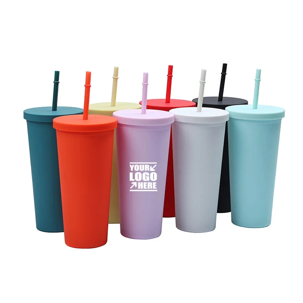 24 oz Skinny Tumbler with Lid and Straw 3