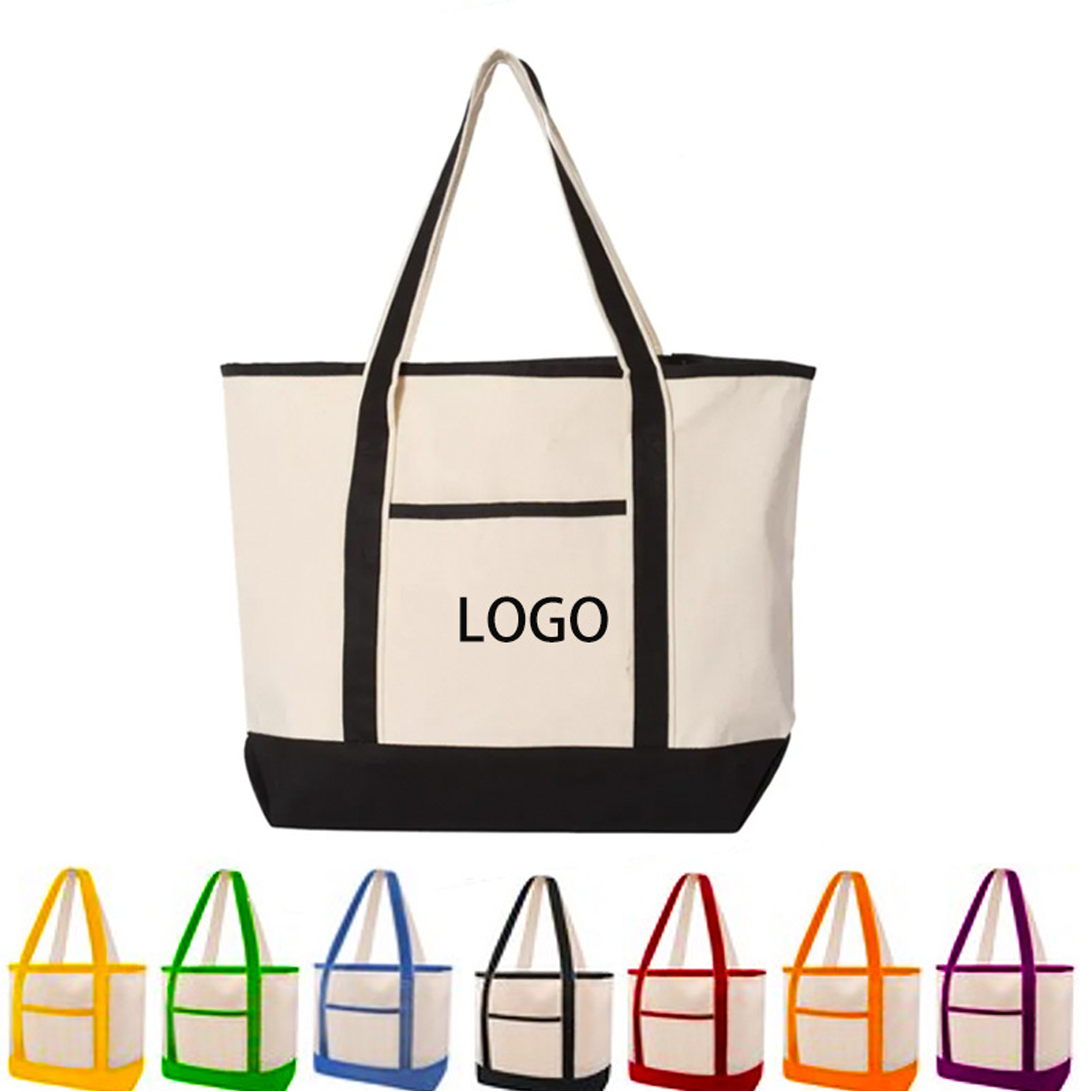 Multi-Coloured Canvas Handbag 1