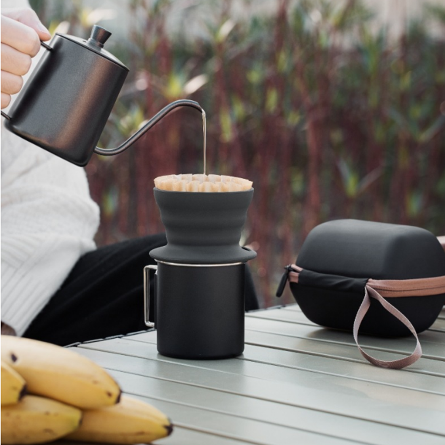 Portable Camping Coffee Kit -Hand Drip Set with Cup & Filter 3