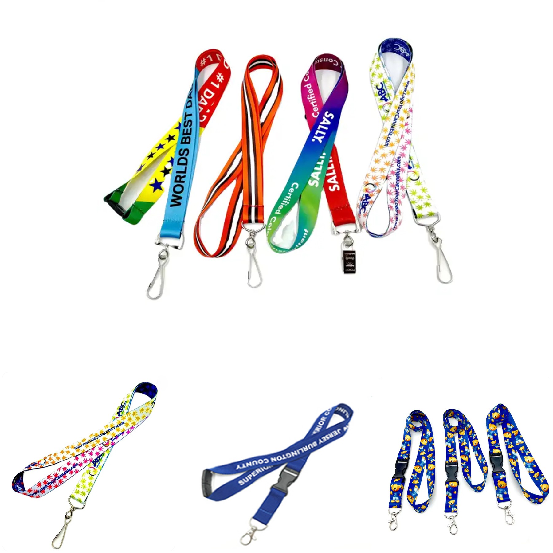 Hot Sales Polyester Dye Sublimation Lanyards With J-hook Clip 2